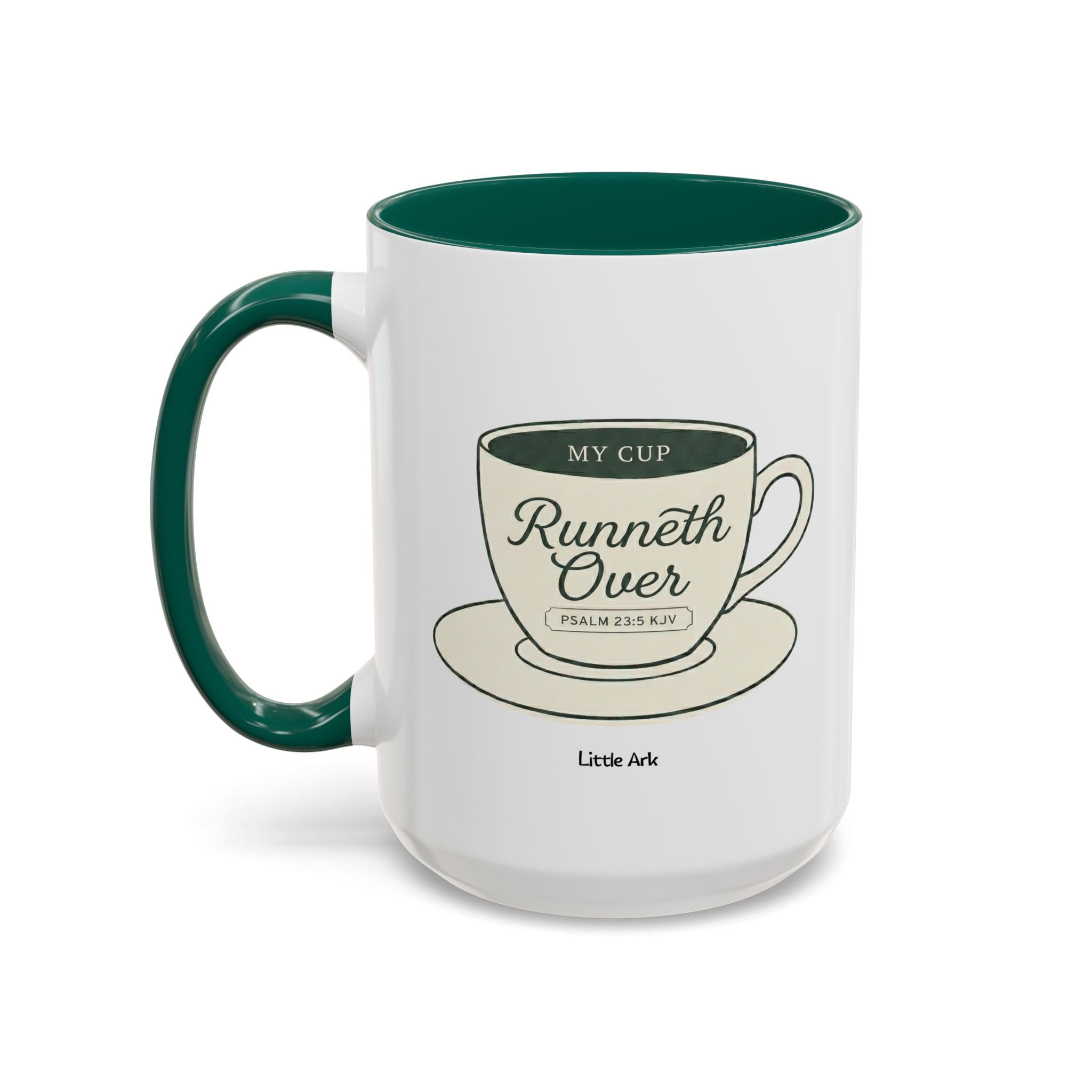 'My Cup Runneth Over' Ceramic Mug in – Mug | Little Ark | Christian Clothing Brand