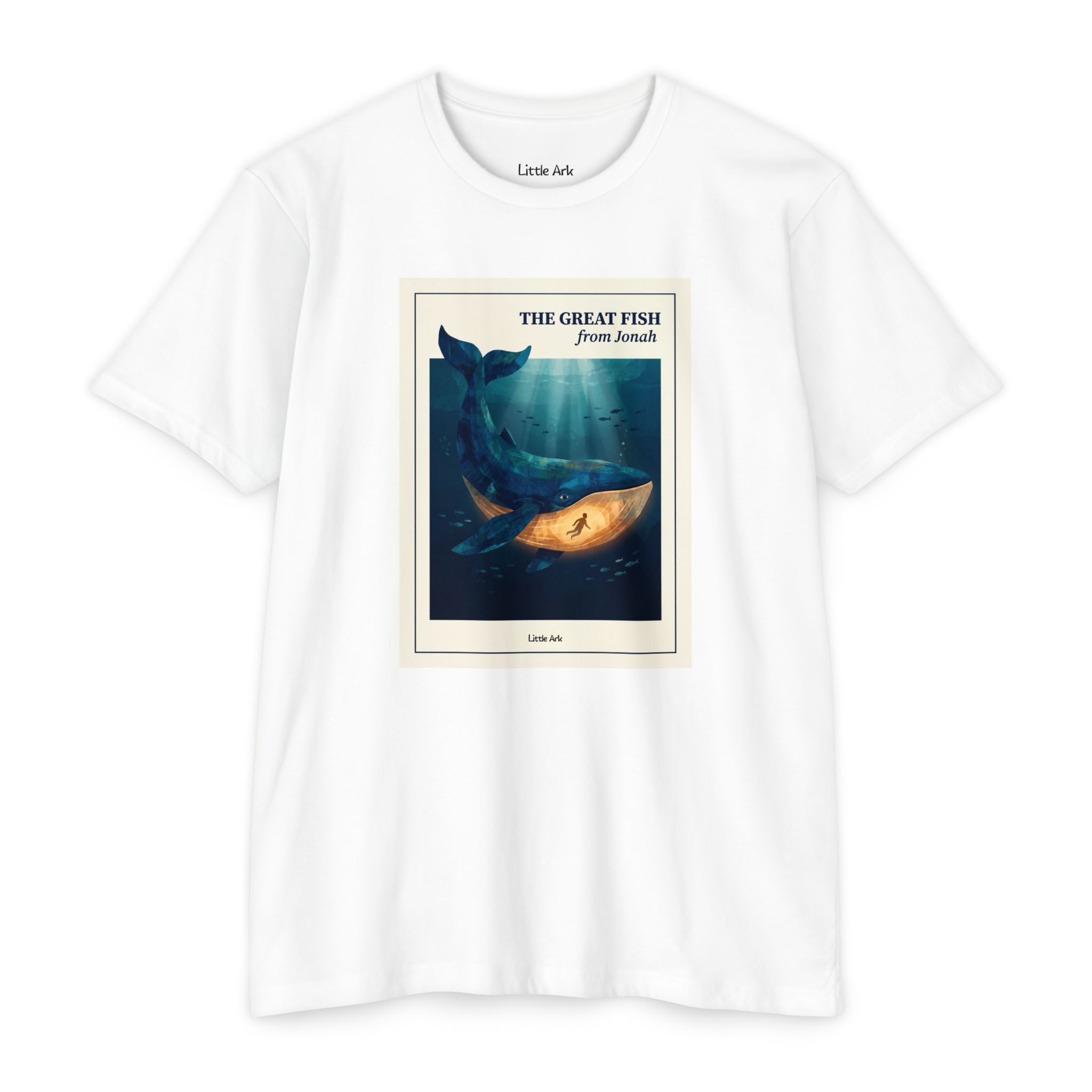 'The Great Fish - 'From Jonah' Mens CVC Jersey Vintage Tee