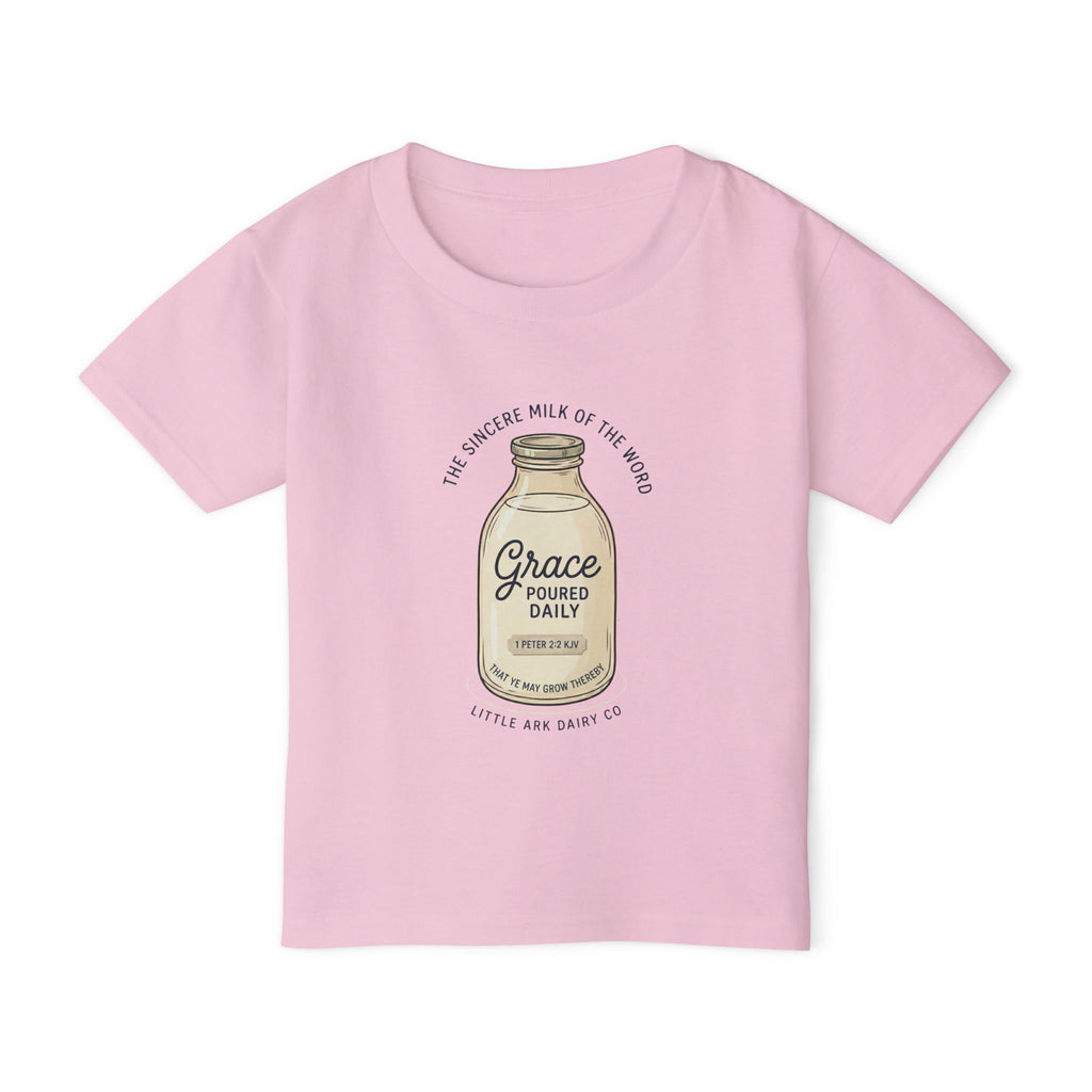 'Grace Poured Daily' -  Vintage Milk Bottle Toddlers Tee