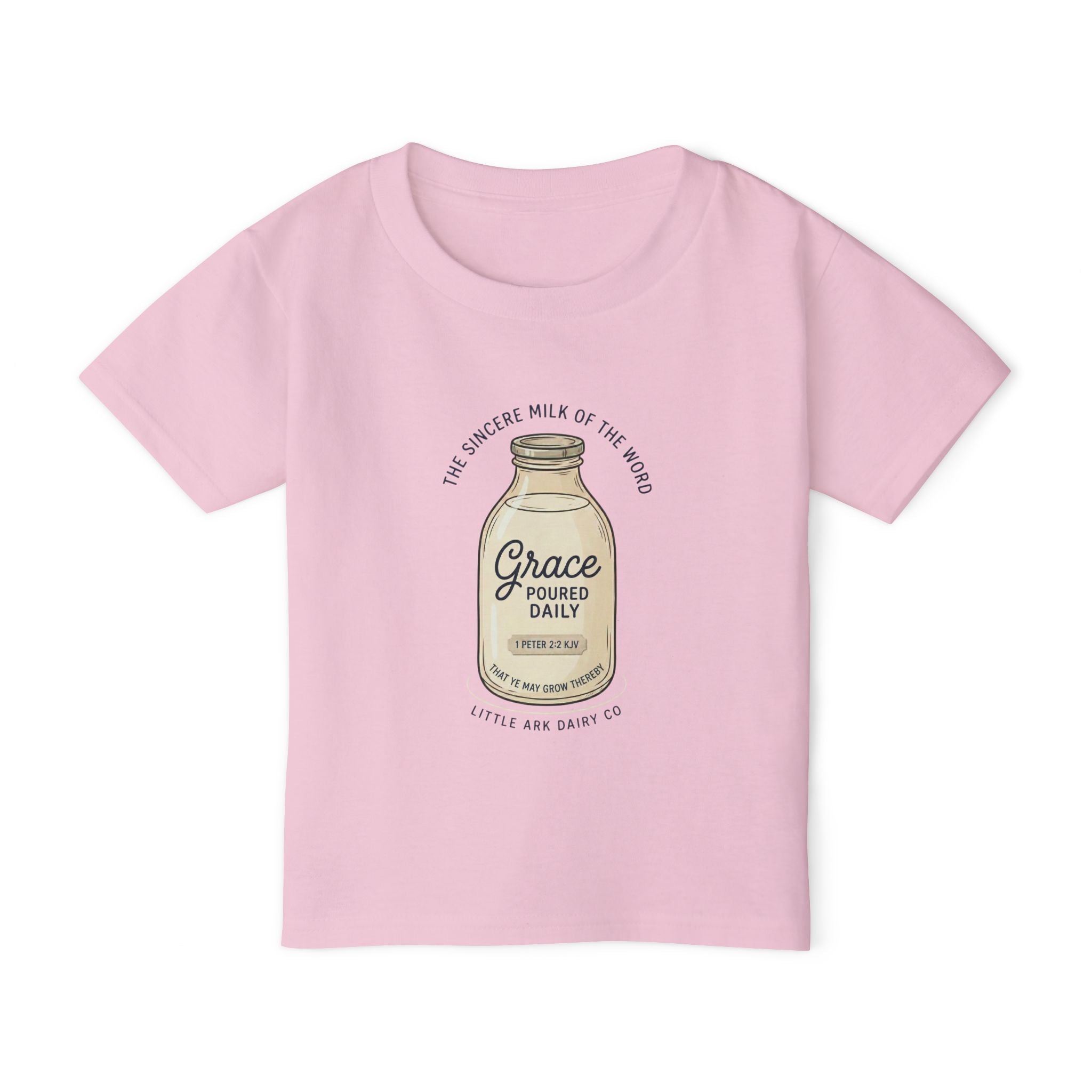 'Grace Poured Daily' -  Vintage Milk Bottle Toddlers Tee