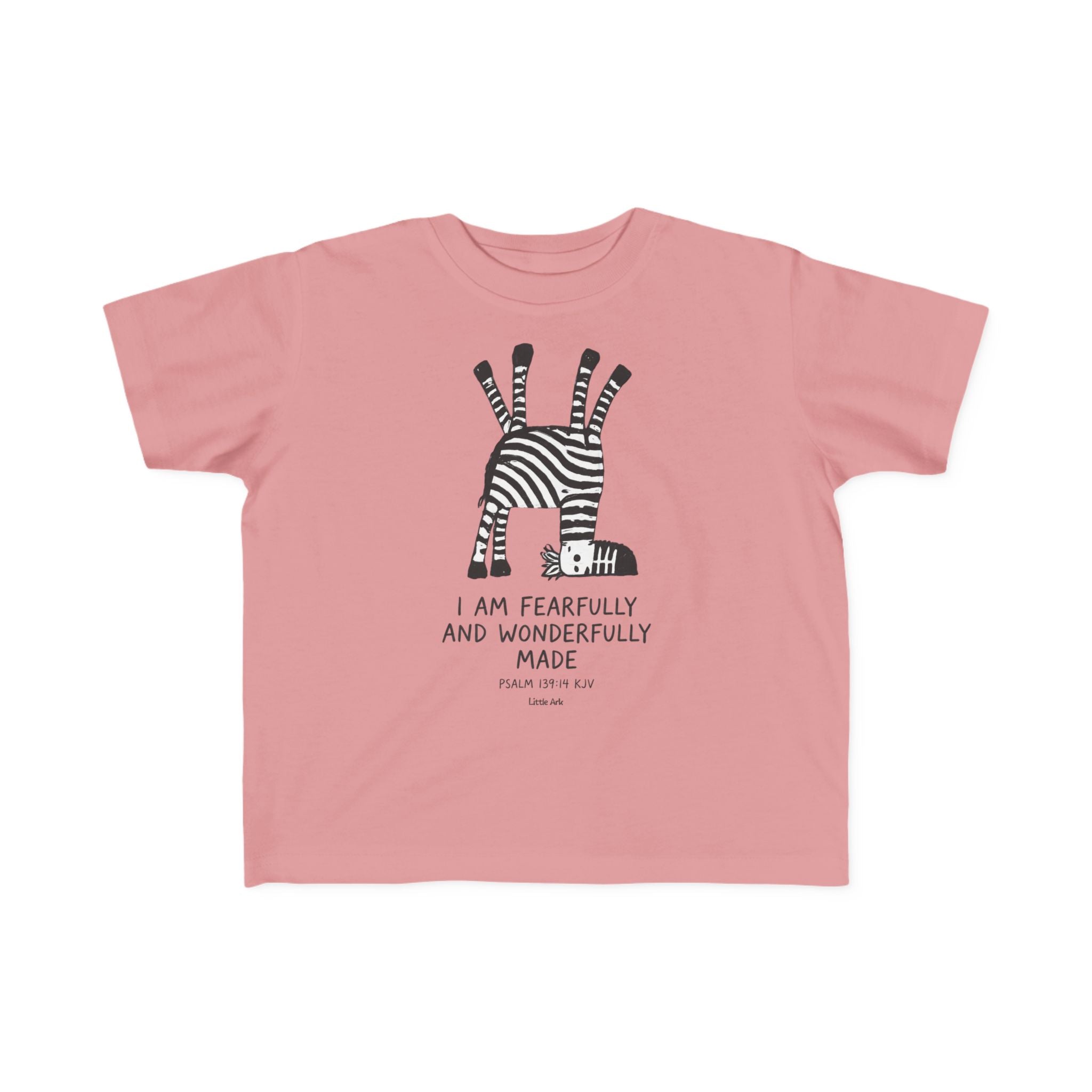 'I Am Fearfully and Wonderfully Made' Toddler Tee in Mauvelous – Kids clothes | Little Ark | Christian Clothing Brand