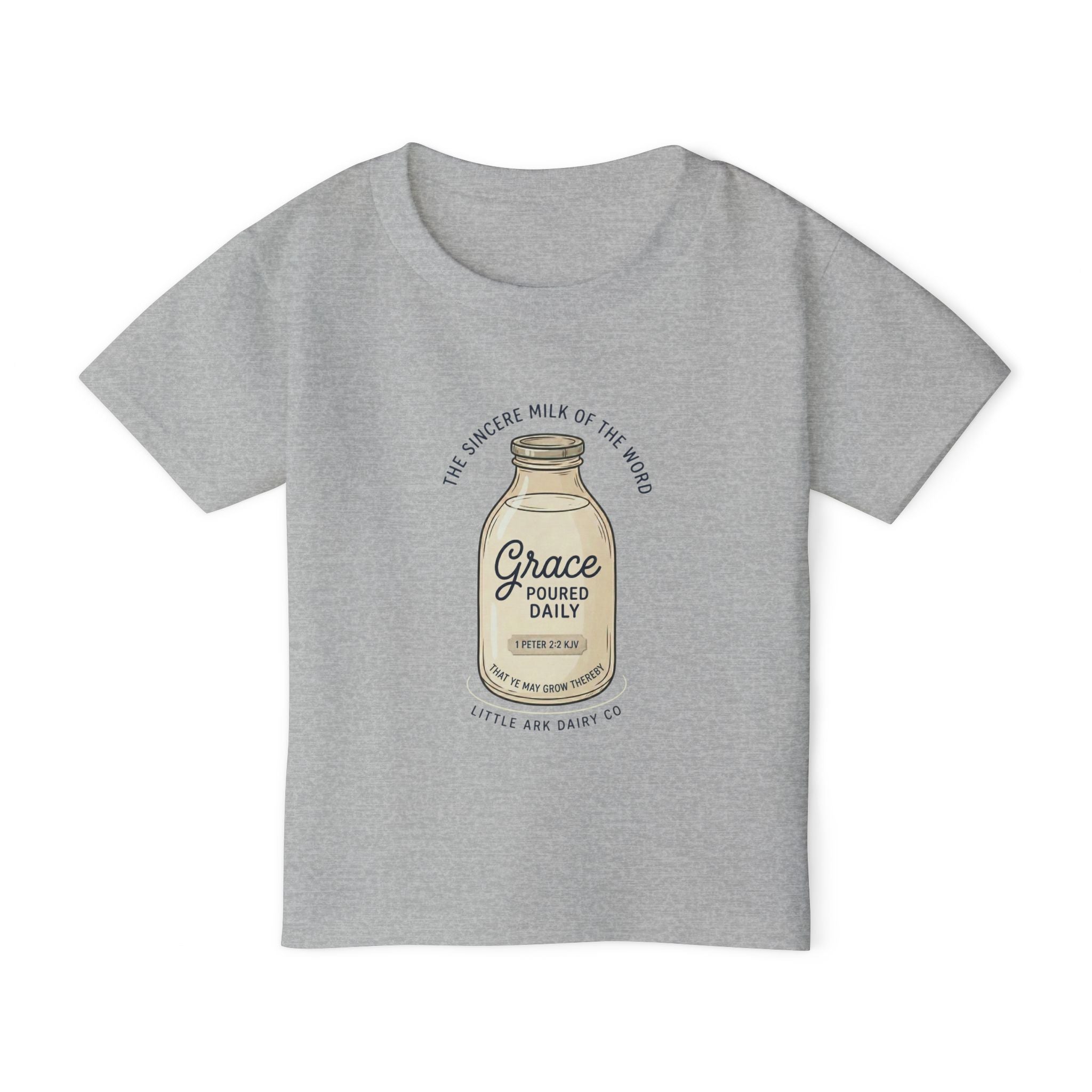 'Grace Poured Daily' -  Vintage Milk Bottle Toddlers Tee