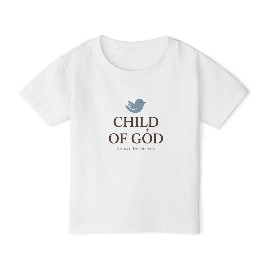 'Child of God' - 'Known by Heaven' Toddler Tee in – Kids clothes | Little Ark | Christian Clothing Brand