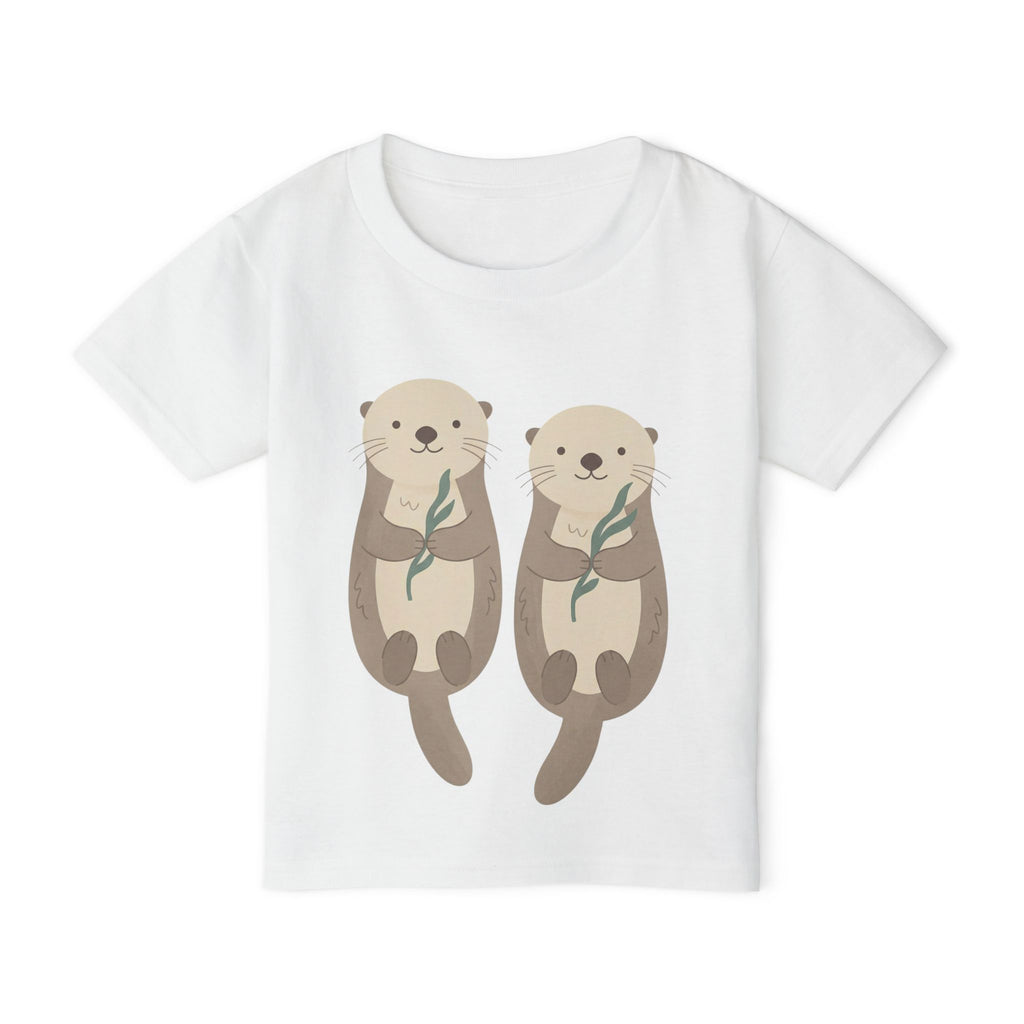 Otter Duo Toddler Tee in White – Kids clothes | Little Ark | Christian Clothing Brand
