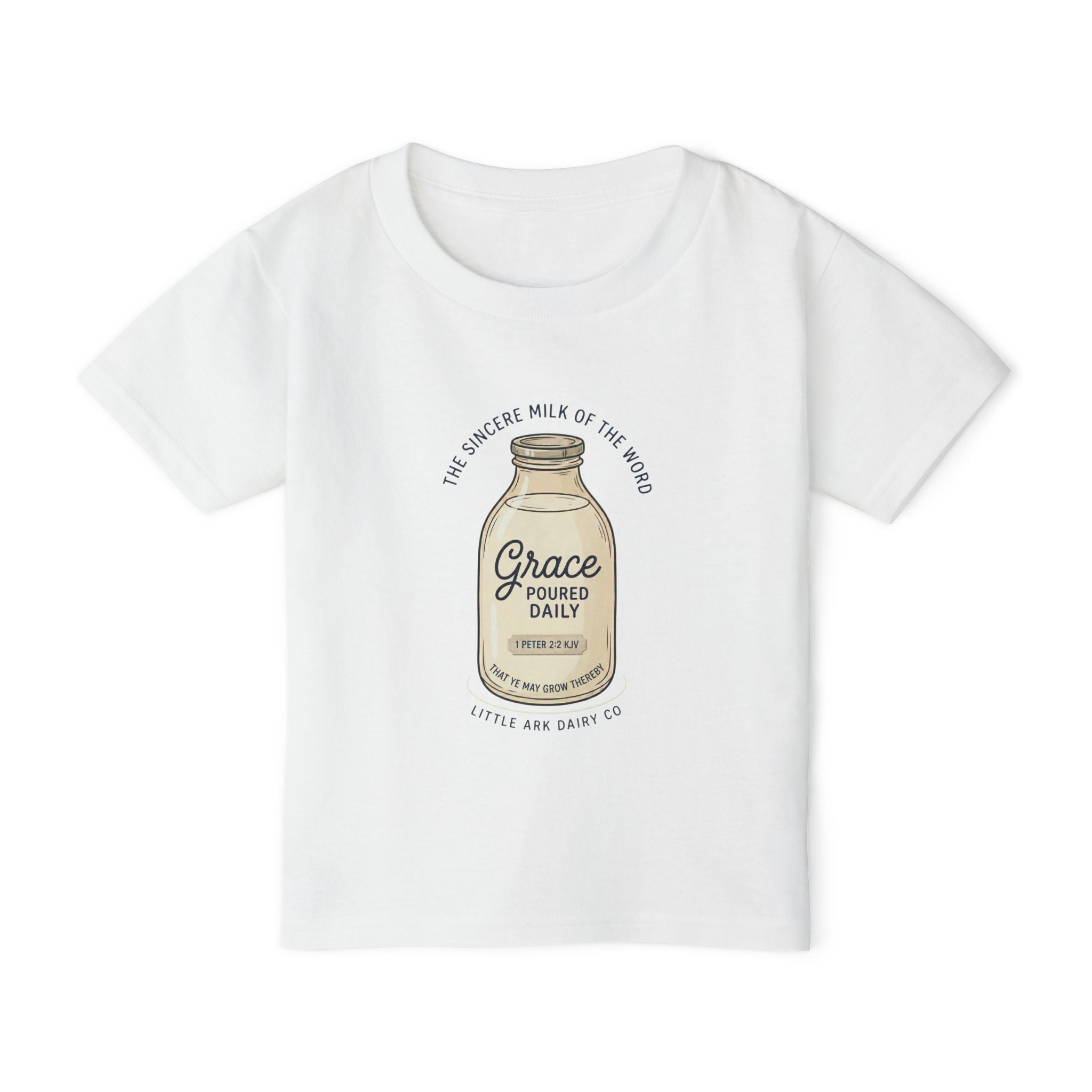 'Grace Poured Daily' -  Vintage Milk Bottle Toddlers Tee