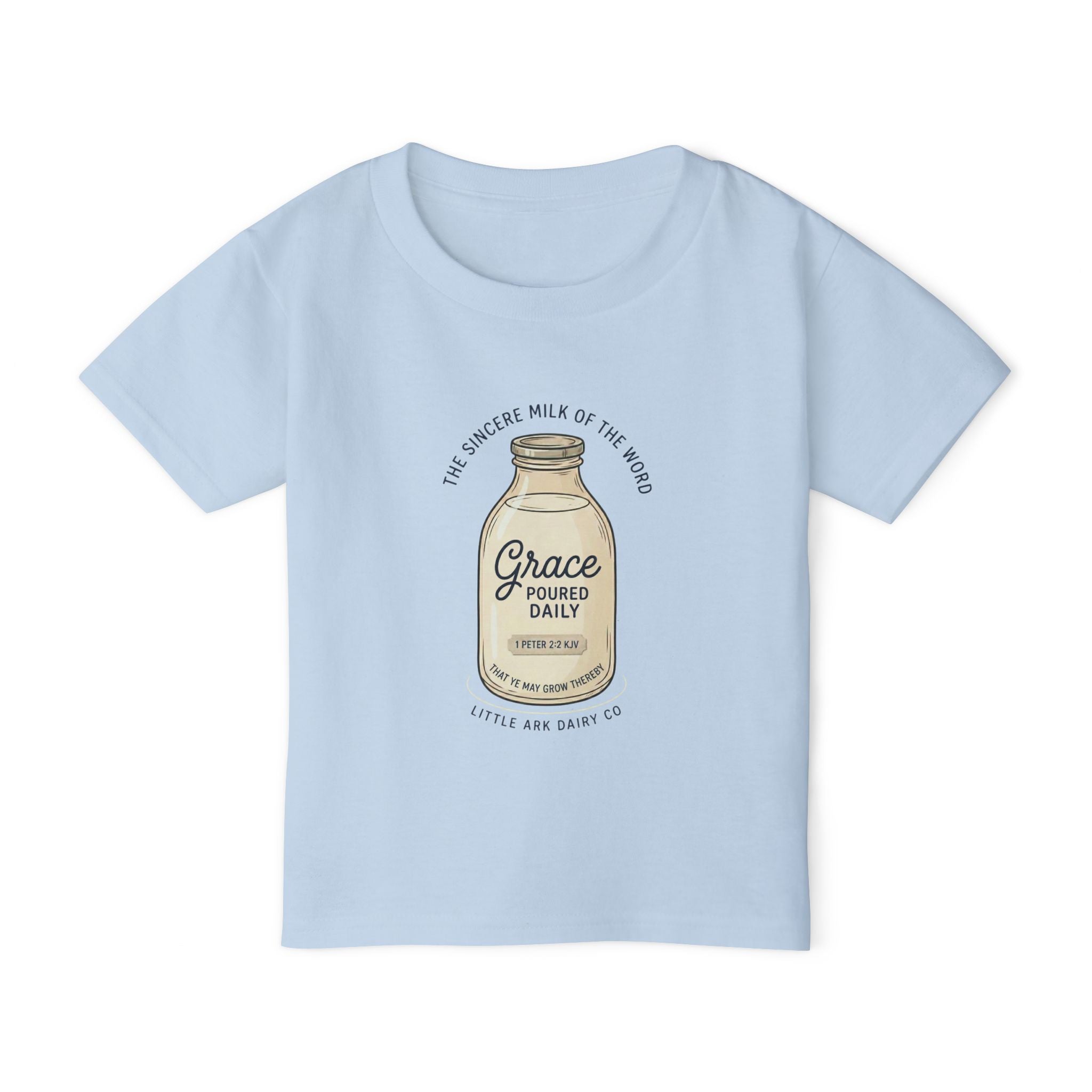 'Grace Poured Daily' -  Vintage Milk Bottle Toddlers Tee