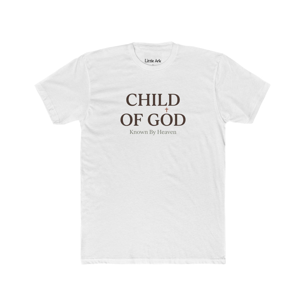 'Child of God' - 'Known by Heaven' Mens Tee in – T-Shirt | Little Ark | Christian Clothing Brand