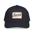 'Saved' Leather Patch Baseball Cap (Ephesians 2:8)