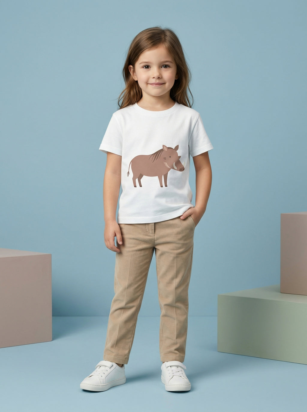 Wild Boar Toddler Tee in White – Kids clothes | Little Ark | Christian Clothing Brand