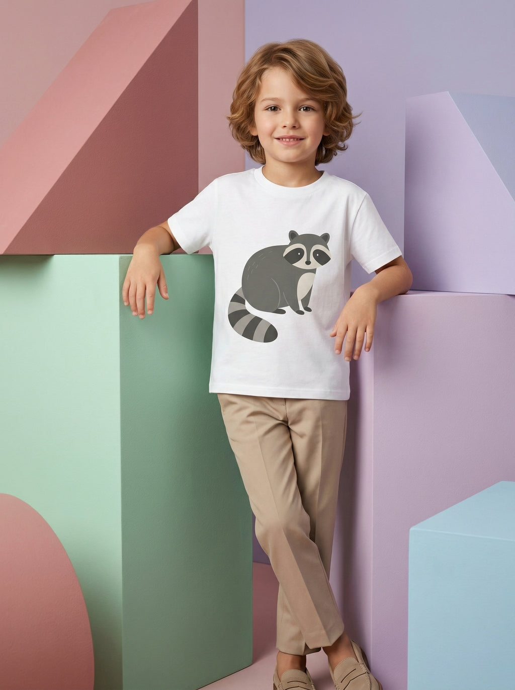Raccoon Toddler Tee in White – Kids clothes | Little Ark | Christian Clothing Brand
