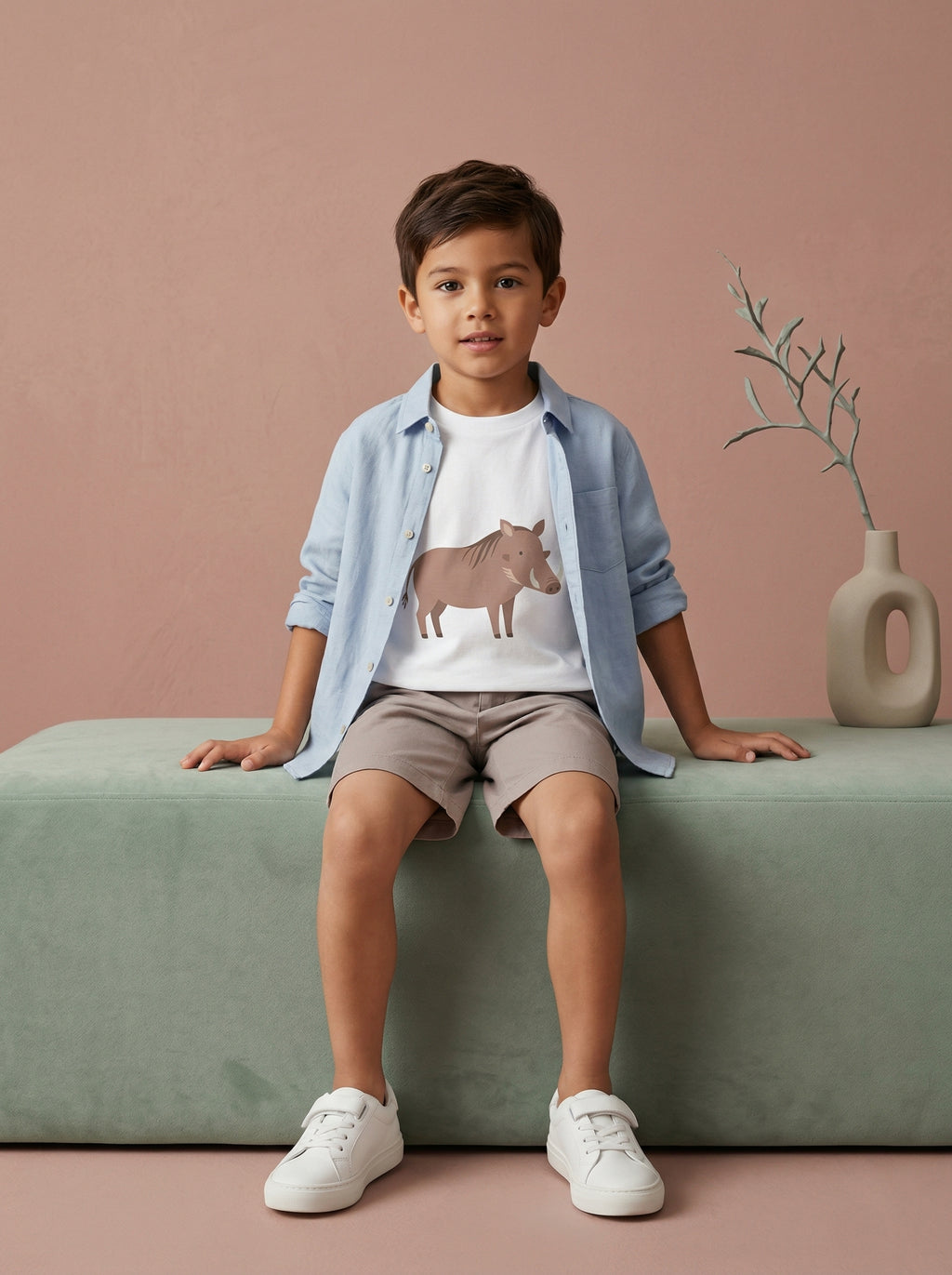 Wild Boar Toddler Tee in White – Kids clothes | Little Ark | Christian Clothing Brand