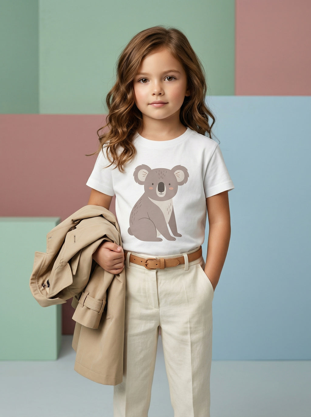 Sitting Koala Toddler Tee in White – Kids clothes | Little Ark | Christian Clothing Brand