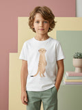 Standing Meerkat Toddler Tee in White – Kids clothes | Little Ark | Christian Clothing Brand