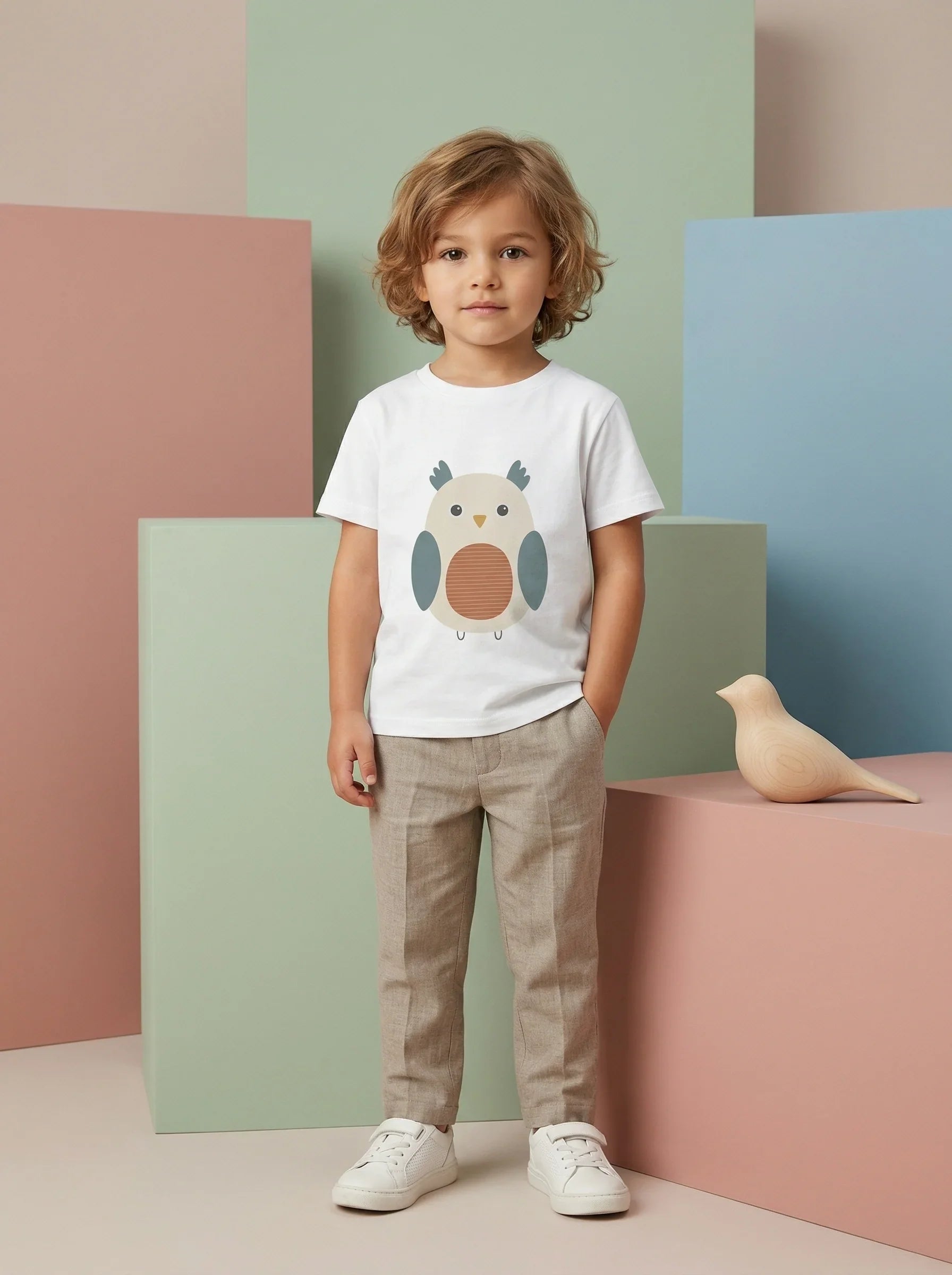 Scandi Owl Kids Tee