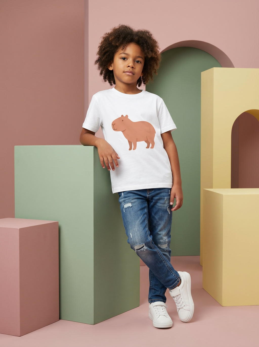 Capybara Kids Tee in – Kids clothes | Little Ark | Christian Clothing Brand