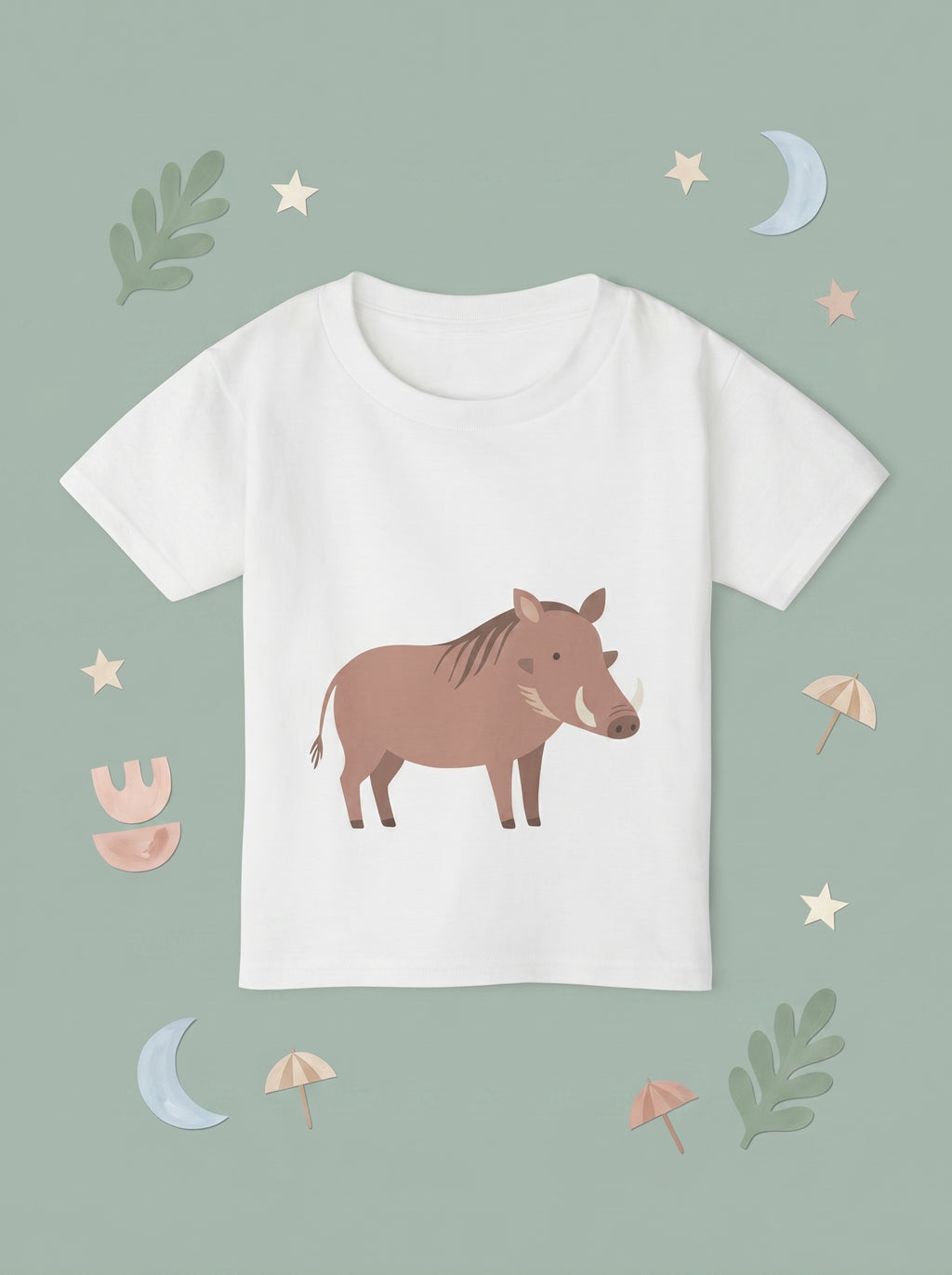Wild Boar Toddler Tee in White – Kids clothes | Little Ark | Christian Clothing Brand