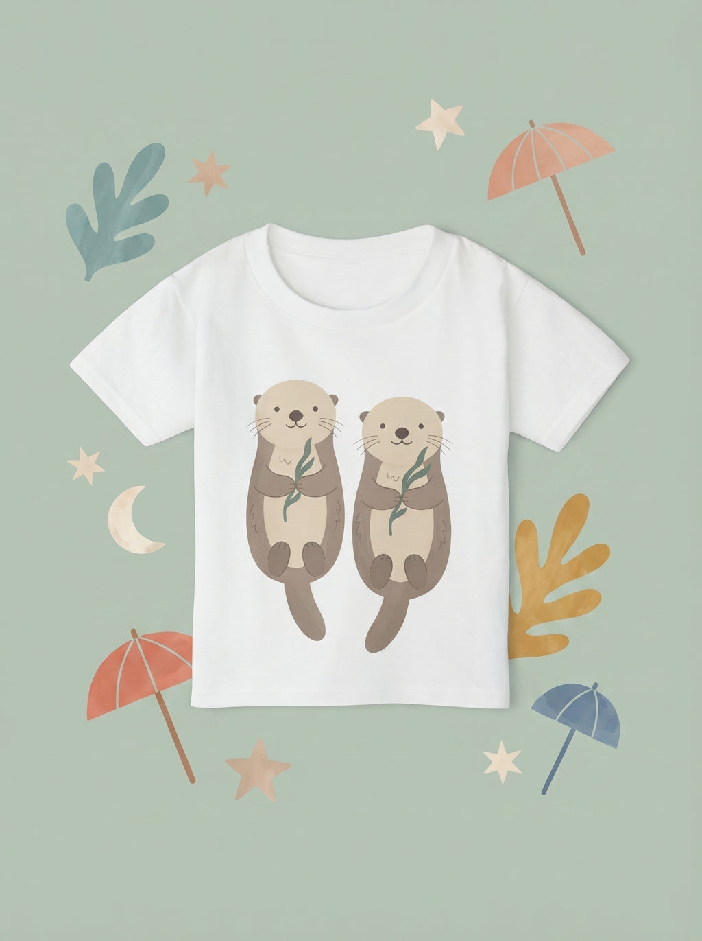 Otter Duo Toddler Tee in White – Kids clothes | Little Ark | Christian Clothing Brand