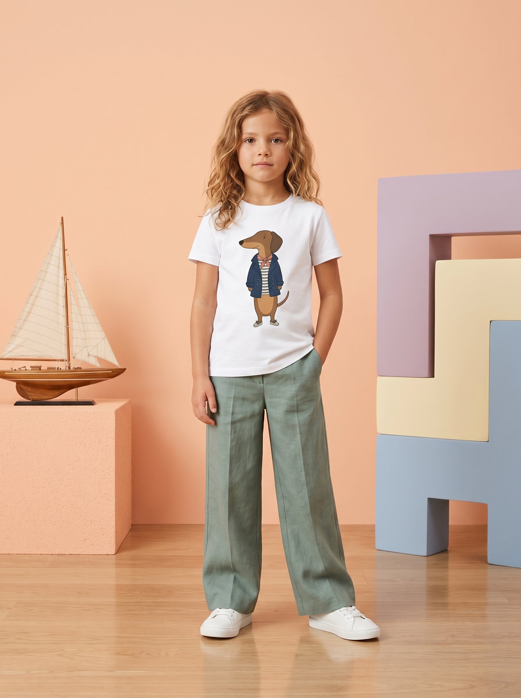 Dachshund Kids Tee in – Kids clothes | Little Ark | Christian Clothing Brand