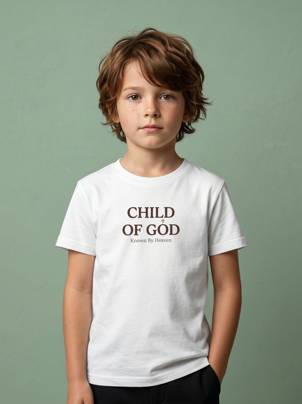 'Child of God' Kids Tee in White – Kids clothes | Little Ark | Christian Clothing Brand