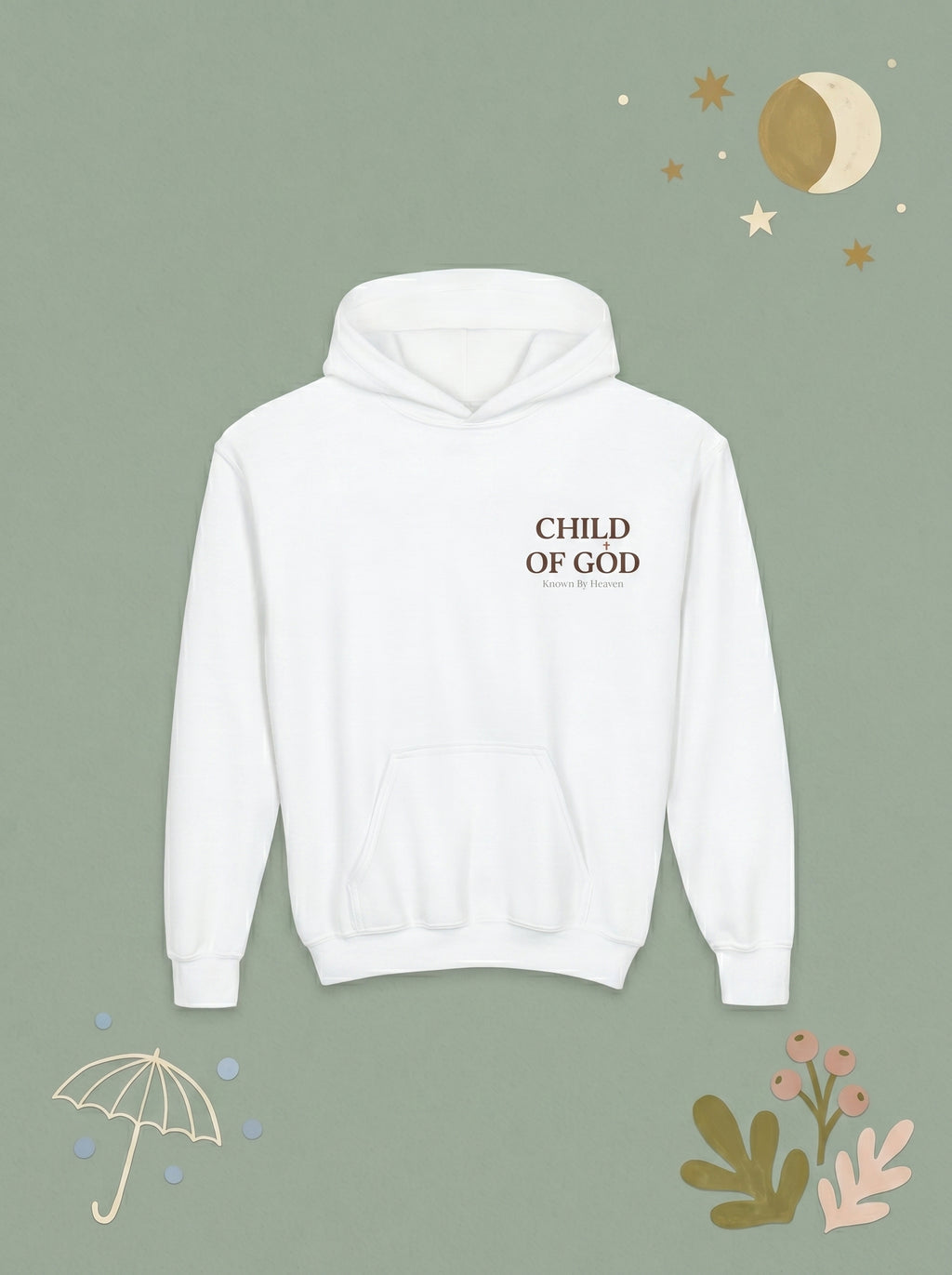 'Child of God' Kids Hoodie in White – Kids clothes | Little Ark | Christian Clothing Brand