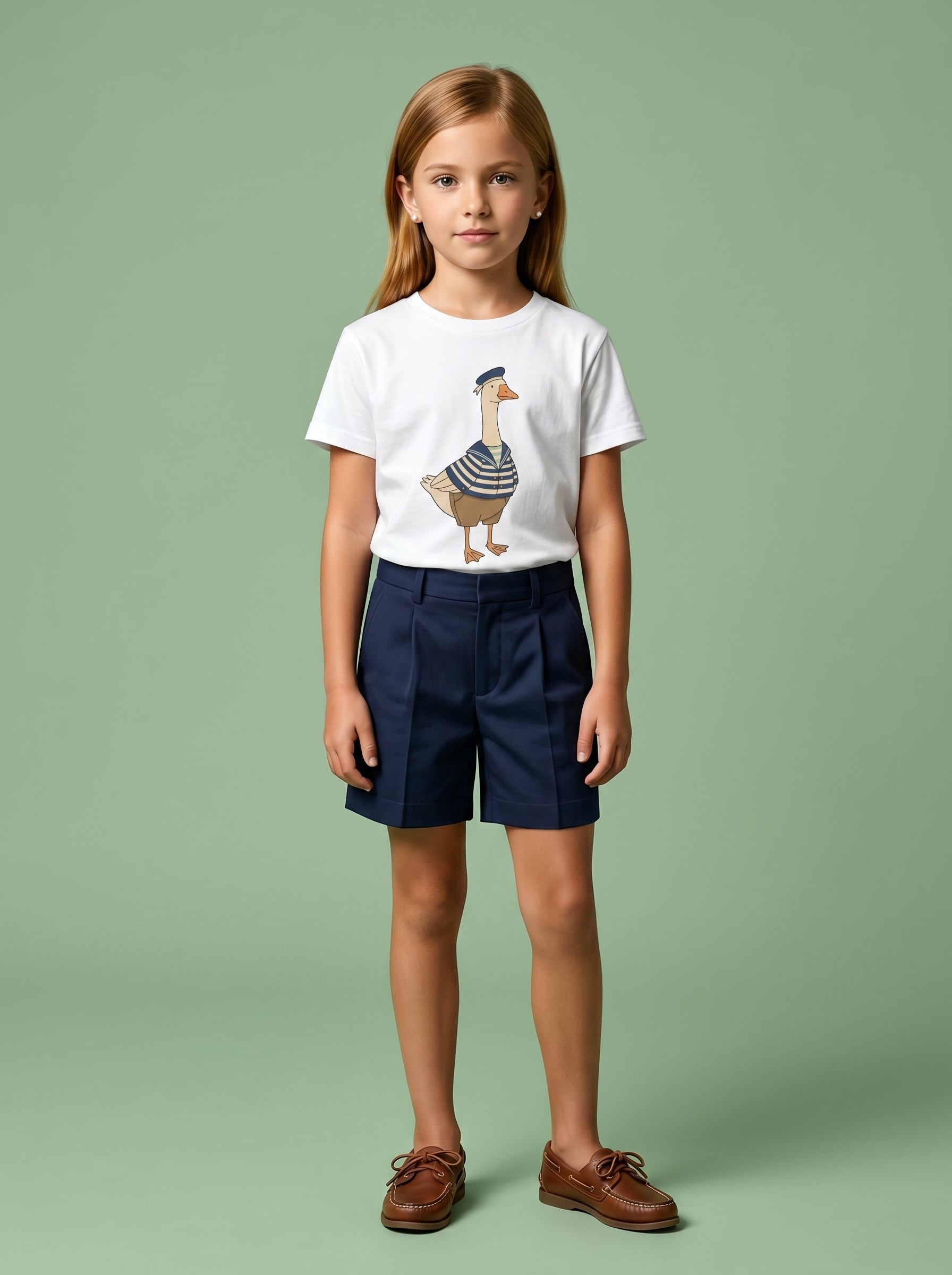 Sailor Goose Kids Tee in White – Kids clothes | Little Ark | Christian Clothing Brand