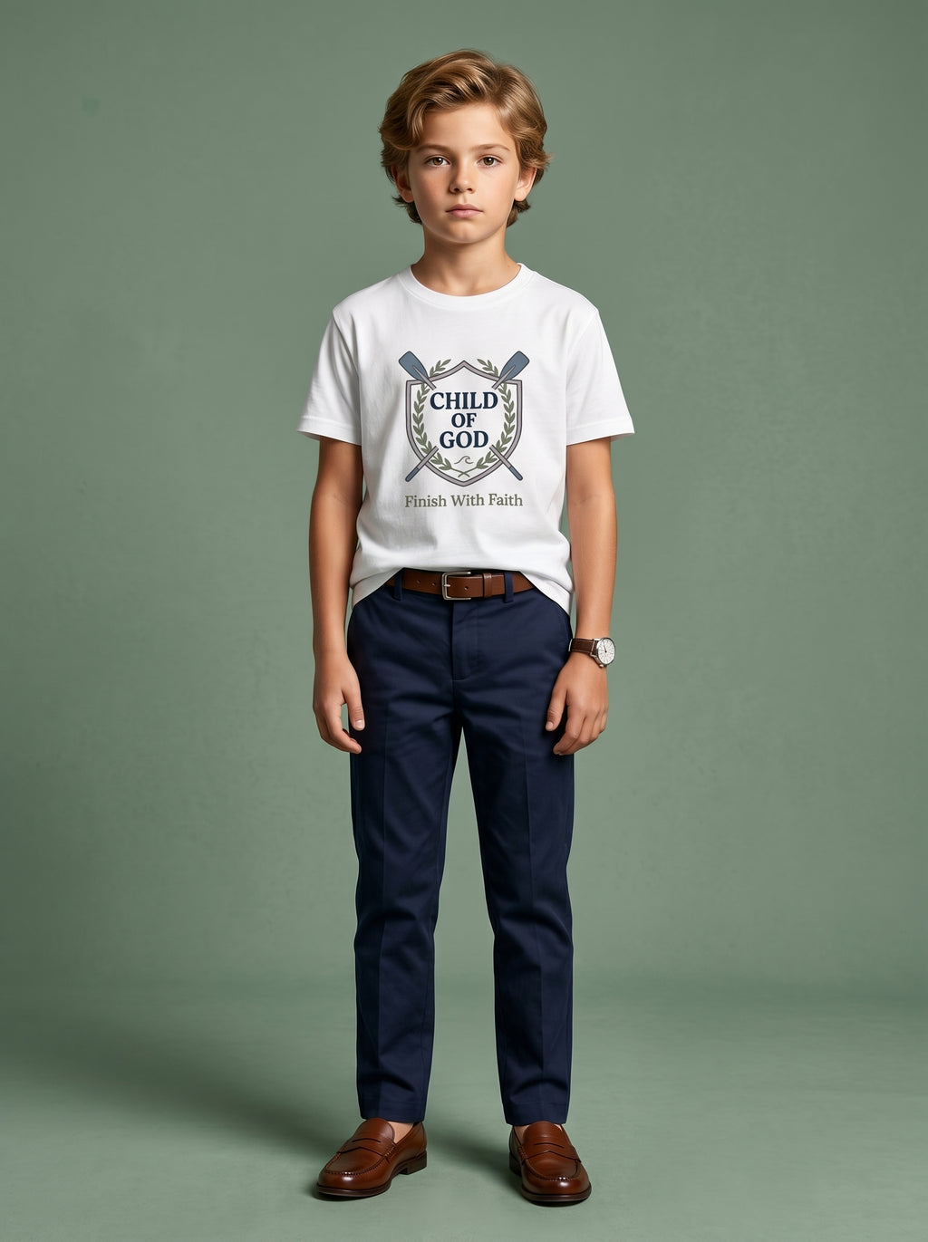 'Child of God' Rowing Team Kids Tee in – Kids clothes | Little Ark | Christian Clothing Brand