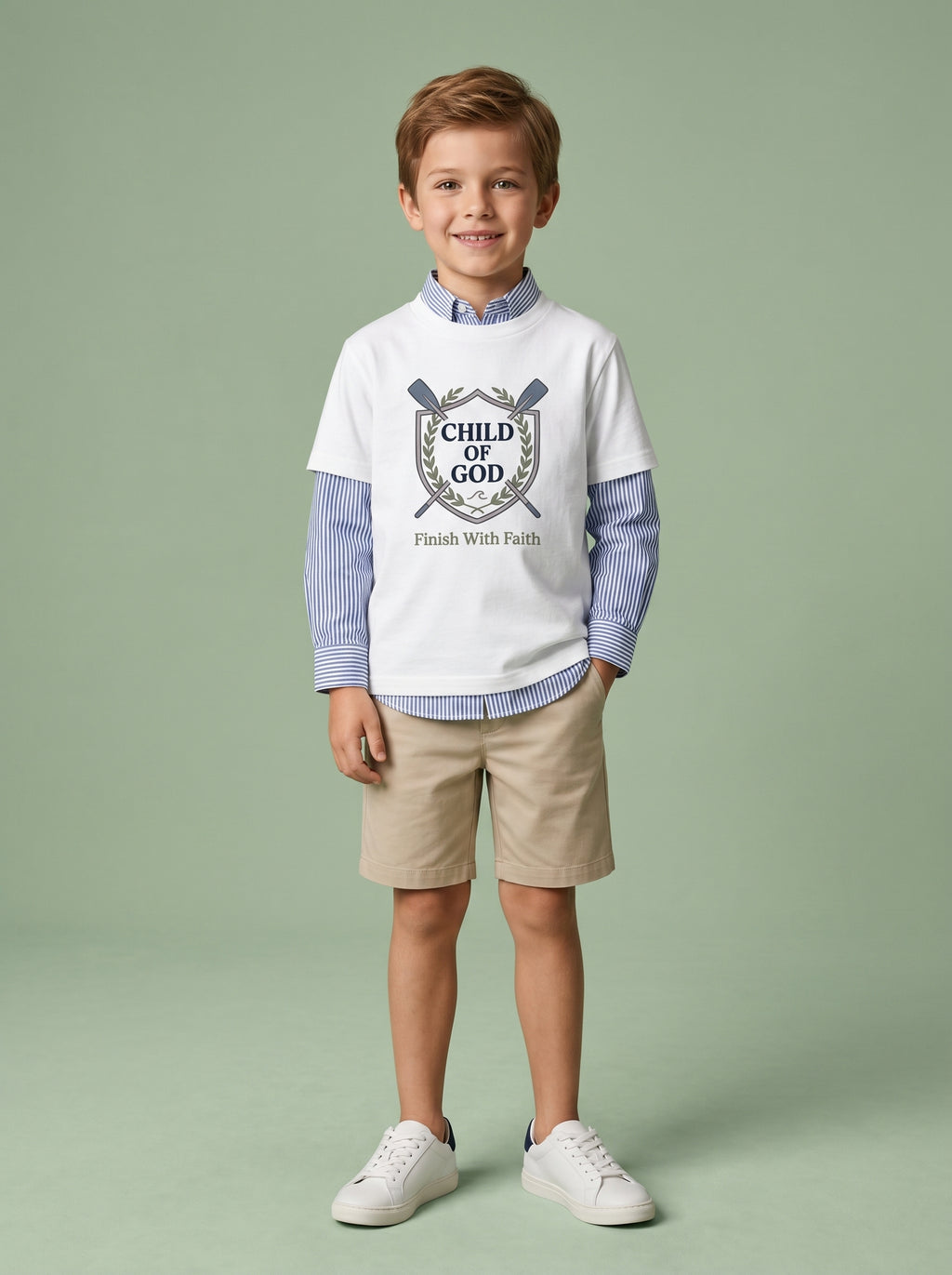 'Child of God' Rowing Team Kids Tee in – Kids clothes | Little Ark | Christian Clothing Brand