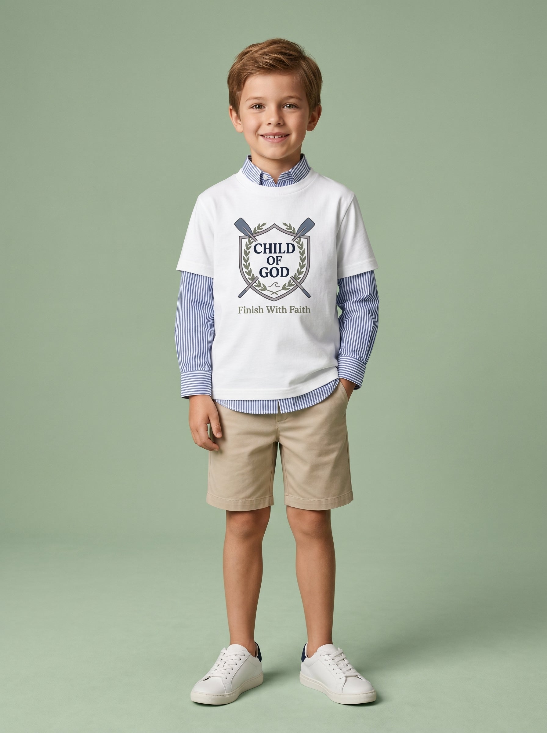 'Child of God' Rowing Team Kids Tee in – Kids clothes | Little Ark | Christian Clothing Brand