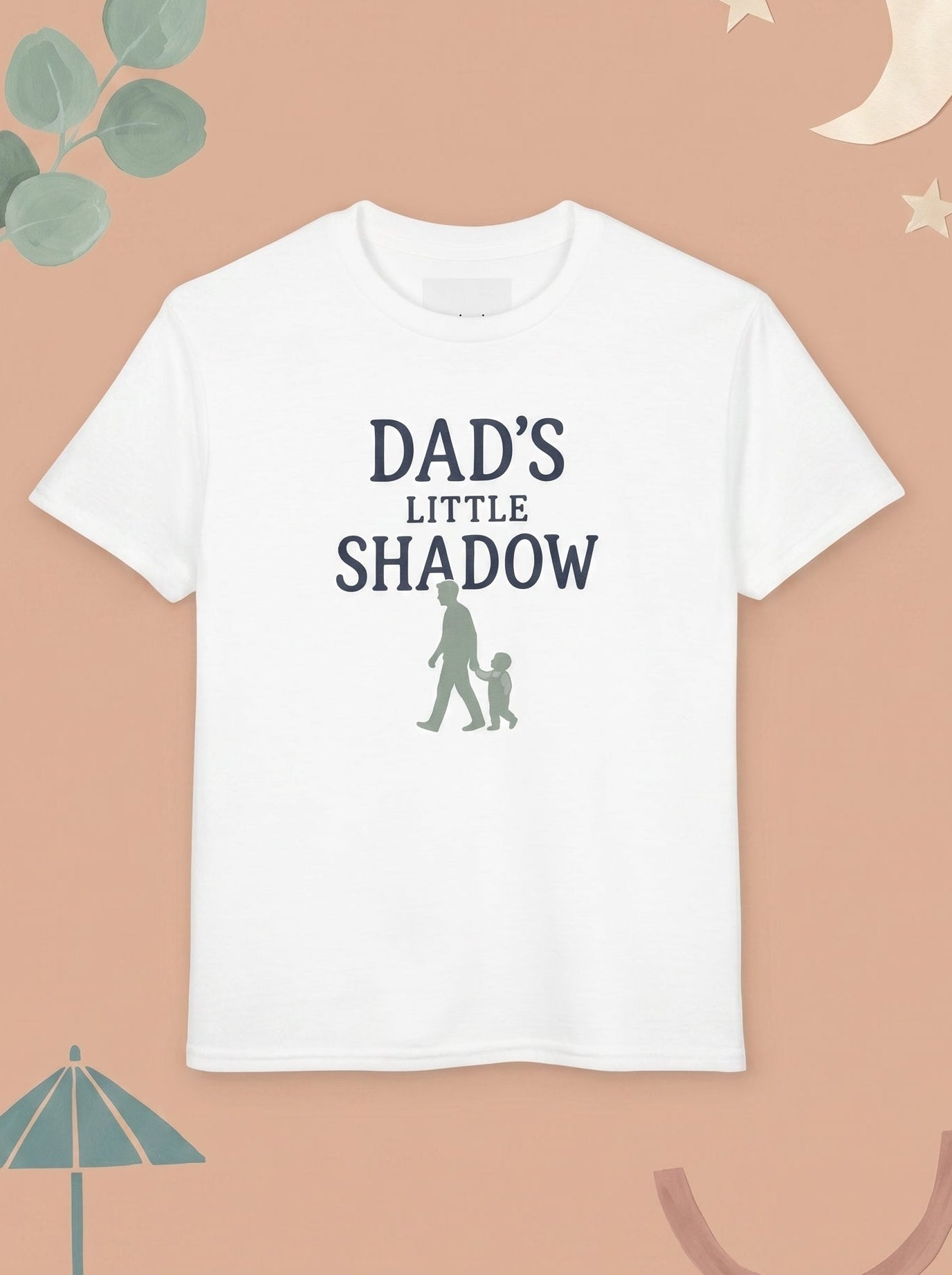 'Dads Little Shadow' Kids Tee in White – Kids clothes | Little Ark | Christian Clothing Brand