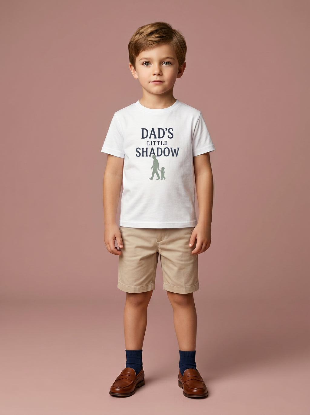 'Dads Little Shadow' Kids Tee in White – Kids clothes | Little Ark | Christian Clothing Brand