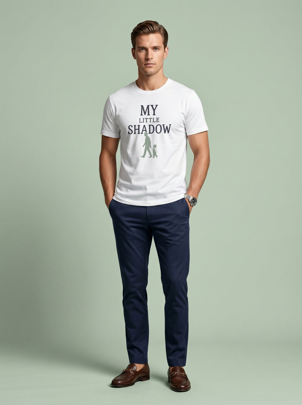 'My Little Shadow' Dads Tee in – T-Shirt | Little Ark | Christian Clothing Brand