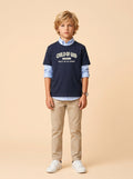 'Child of God' - 'Made in his Image' Kids Tee in Navy – Kids clothes | Little Ark | Christian Clothing Brand
