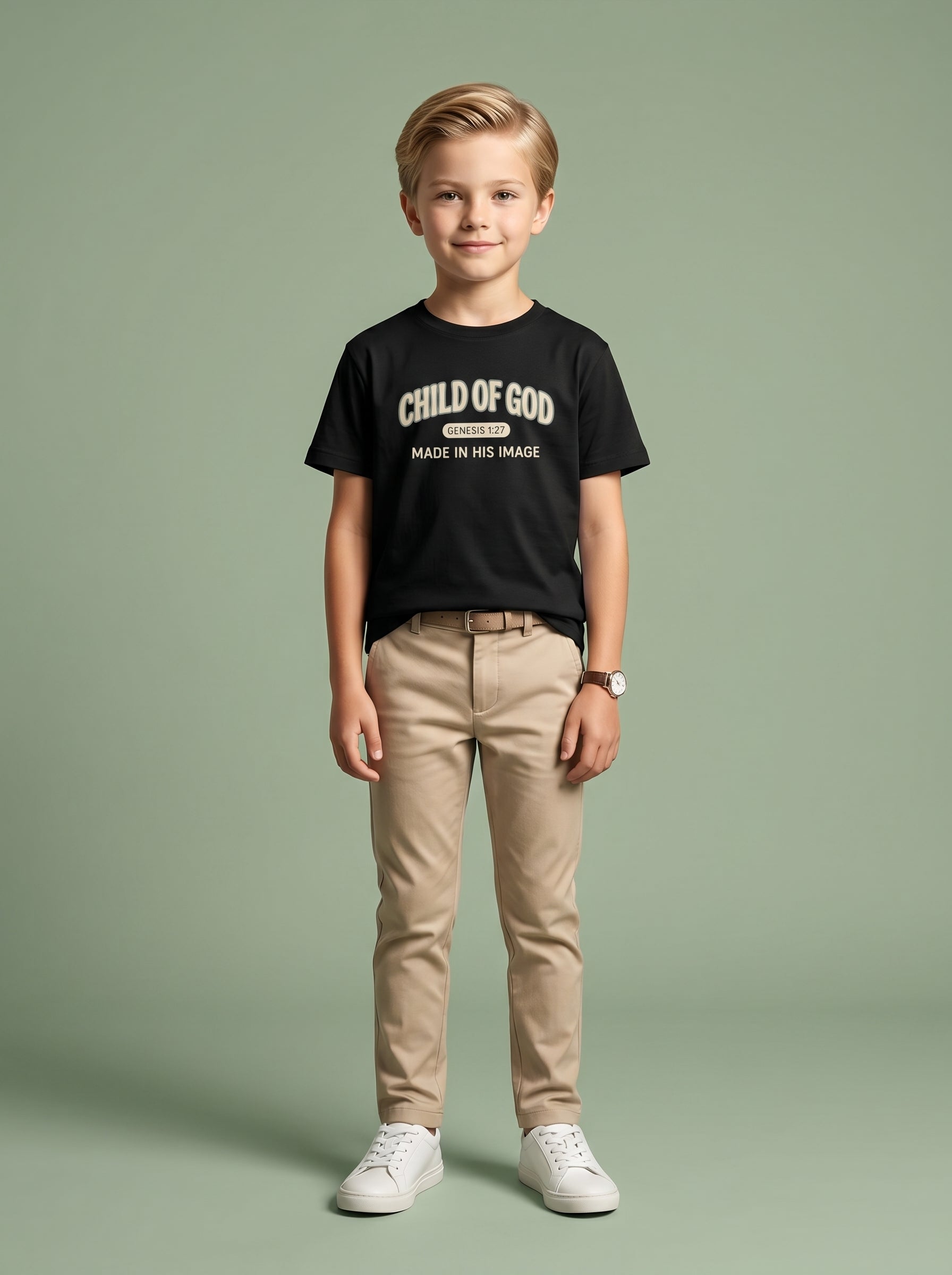 'Child of God' - 'Made in his Image' Kids Tee in – Kids clothes | Little Ark | Christian Clothing Brand