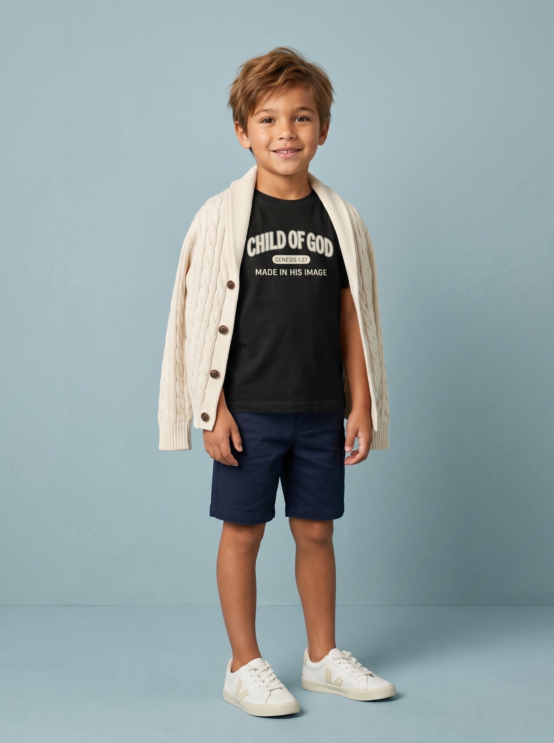 'Child of God' - 'Made in his Image' Kids Tee in – Kids clothes | Little Ark | Christian Clothing Brand