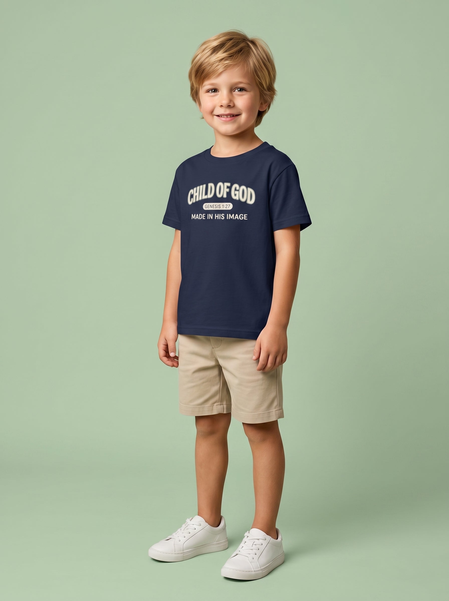 'Child of God' - 'Made in his Image' Kids Tee in – Kids clothes | Little Ark | Christian Clothing Brand