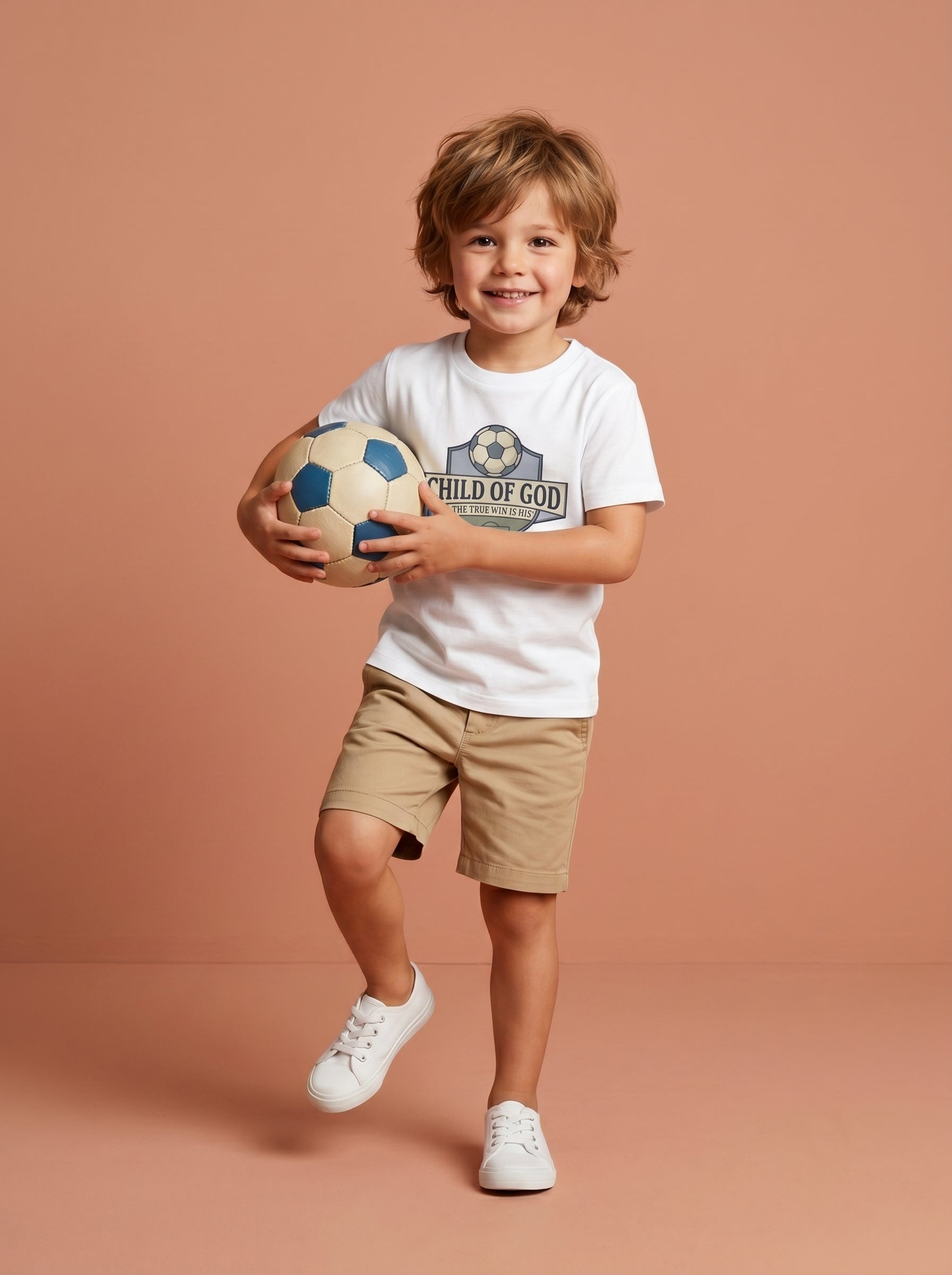 'Child of God' Soccer Team Kids Tee in – Kids clothes | Little Ark | Christian Clothing Brand