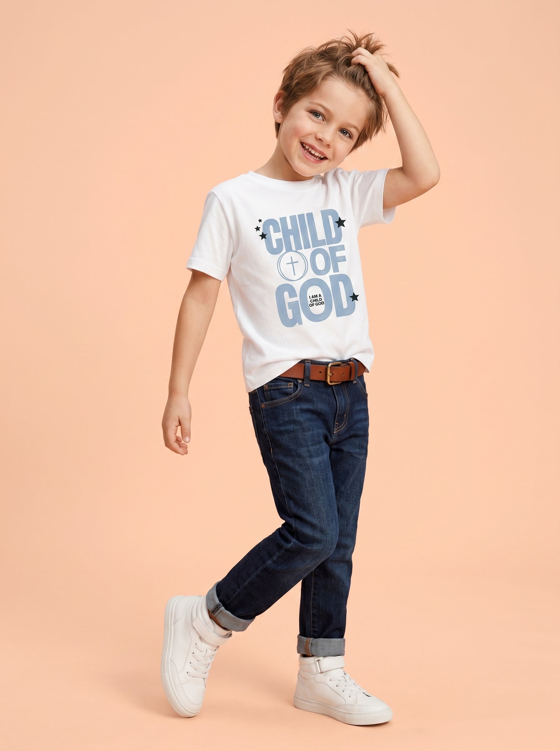 'Child of God' - 'I am a Child of God' Kids Tee in – Kids clothes | Little Ark | Christian Clothing Brand