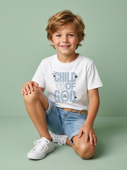 'Child of God' - 'I am a Child of God' Kids Tee in White – Kids clothes | Little Ark | Christian Clothing Brand