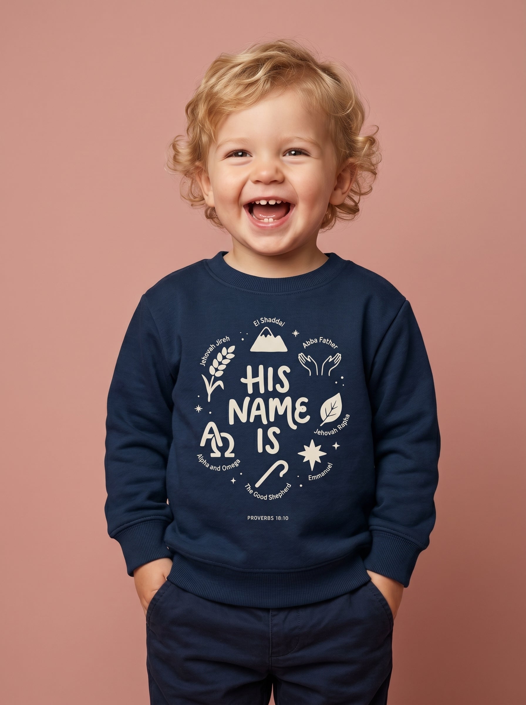 'His Name Is' - Toddler Crewneck Sweatshirt