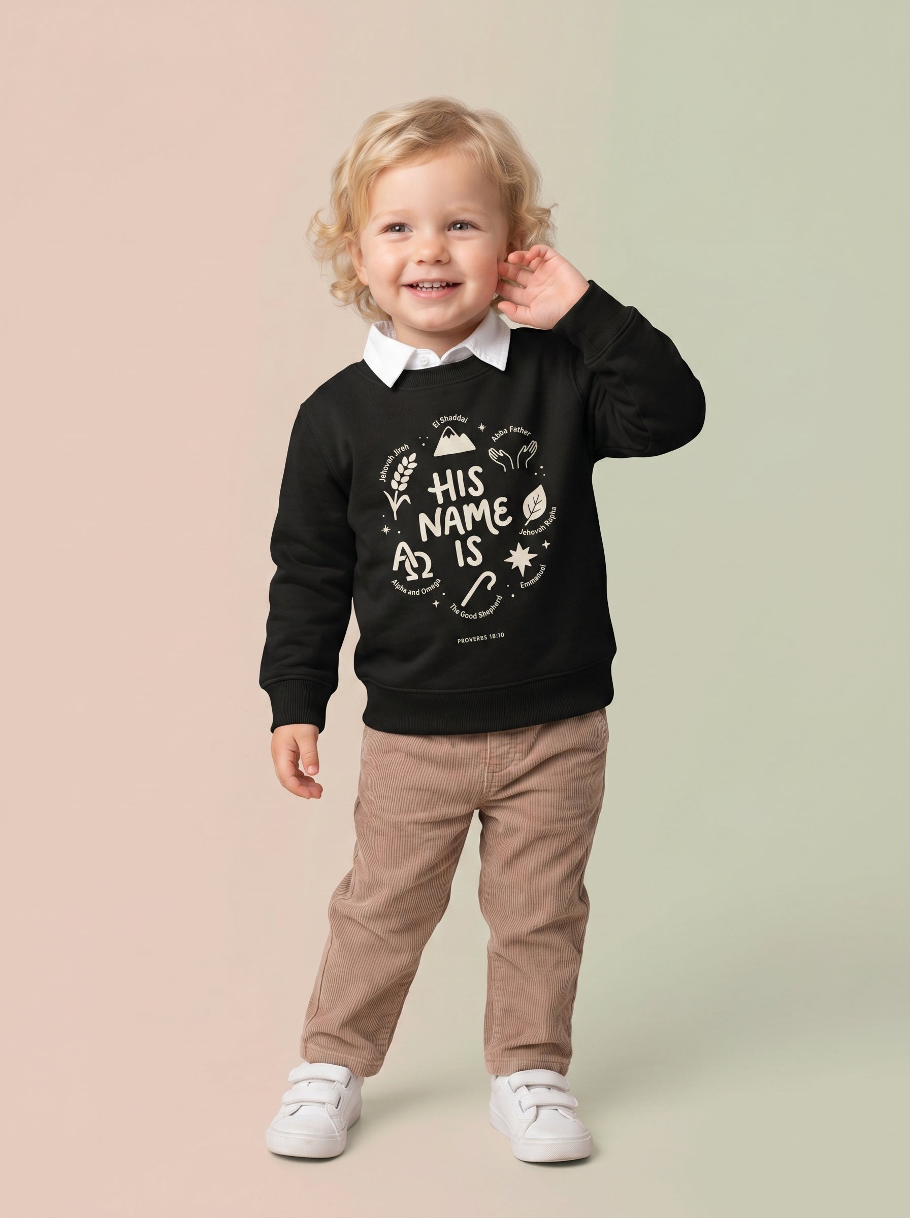 'His Name Is' - Toddler Crewneck Sweatshirt