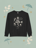 His Name Is Toddler Crewneck Sweatshirt in Black – Kids clothes | Little Ark | Christian Clothing Brand