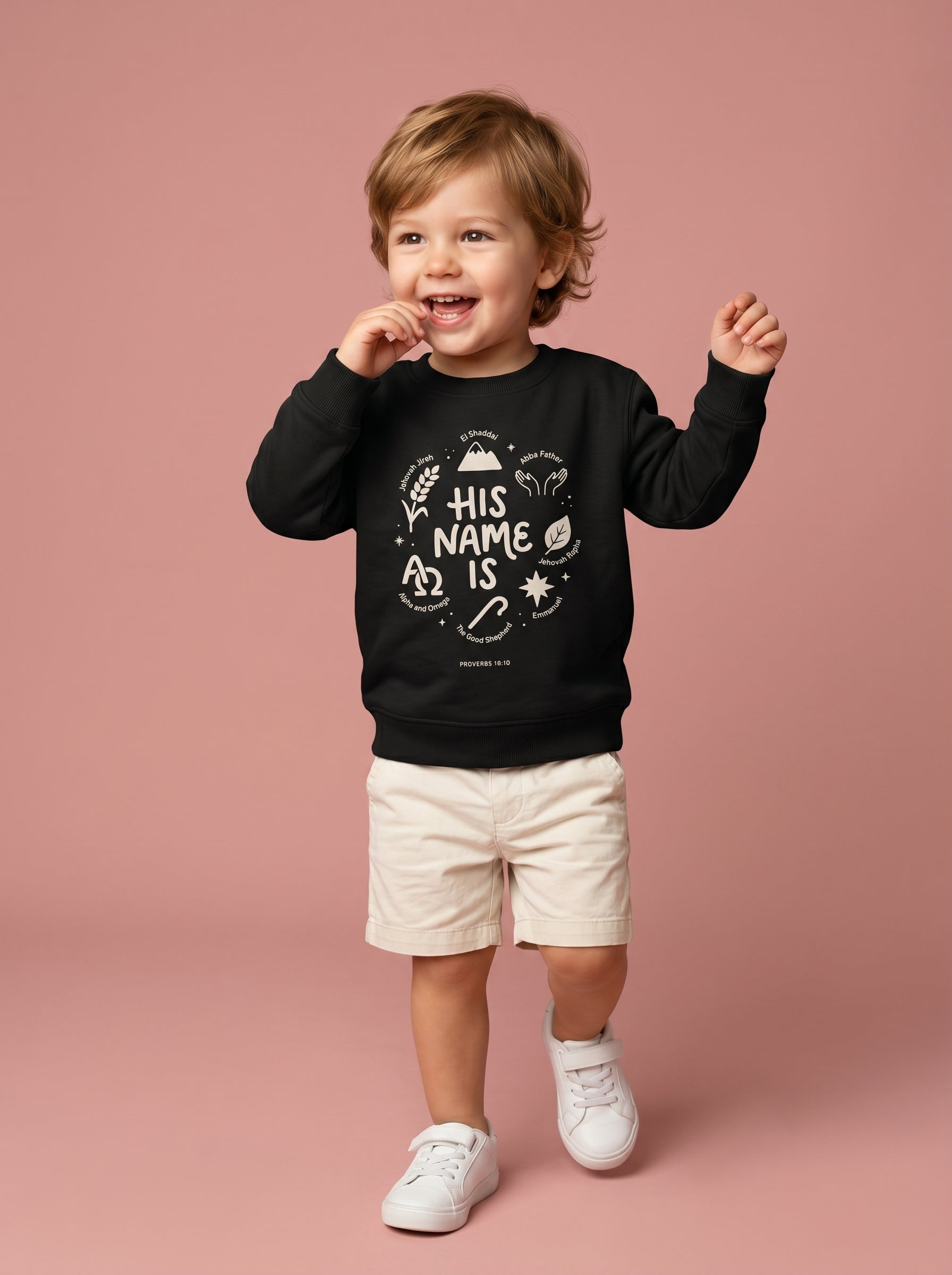 'His Name Is' - Toddler Crewneck Sweatshirt