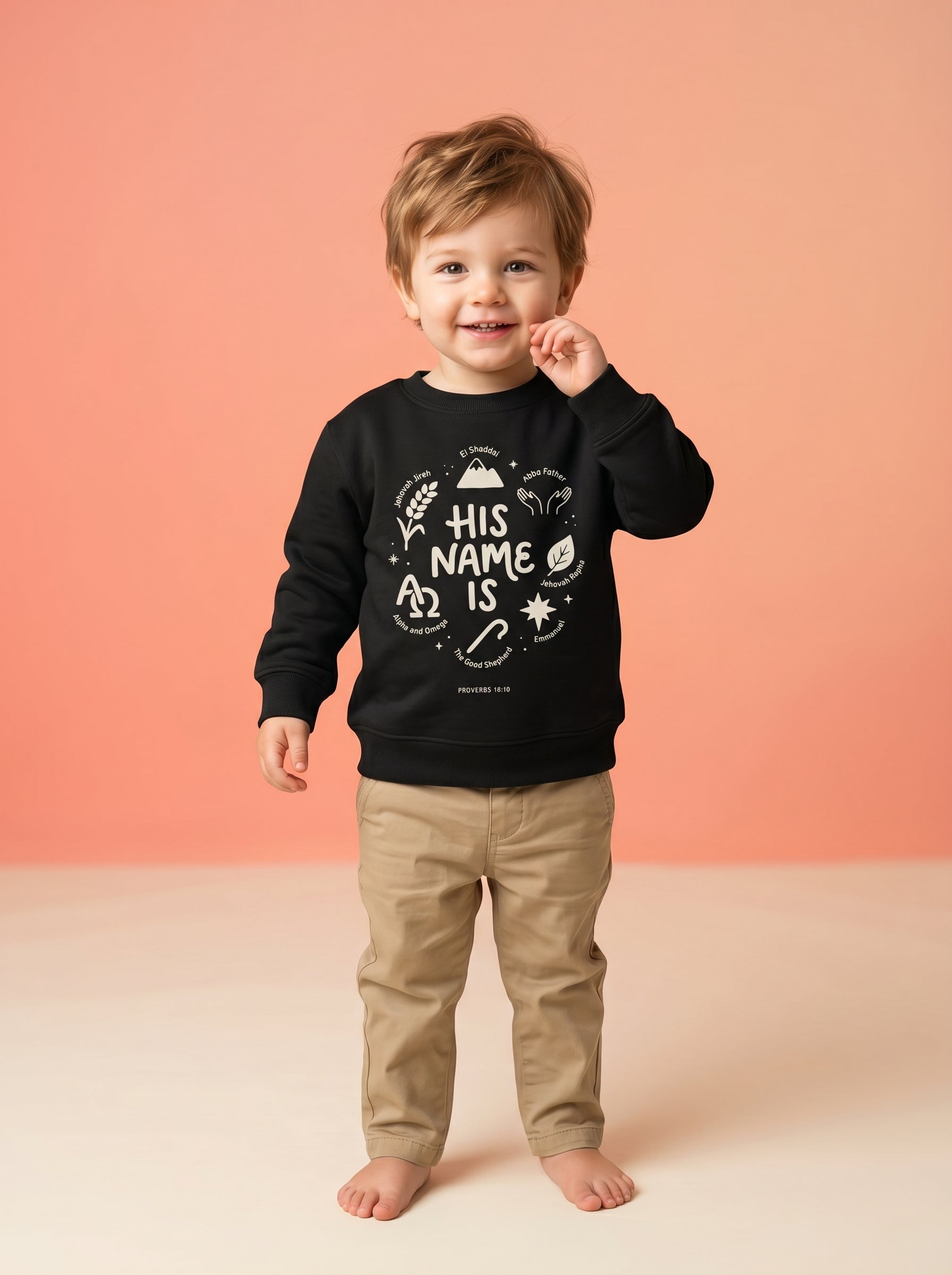 'His Name Is' - Toddler Crewneck Sweatshirt