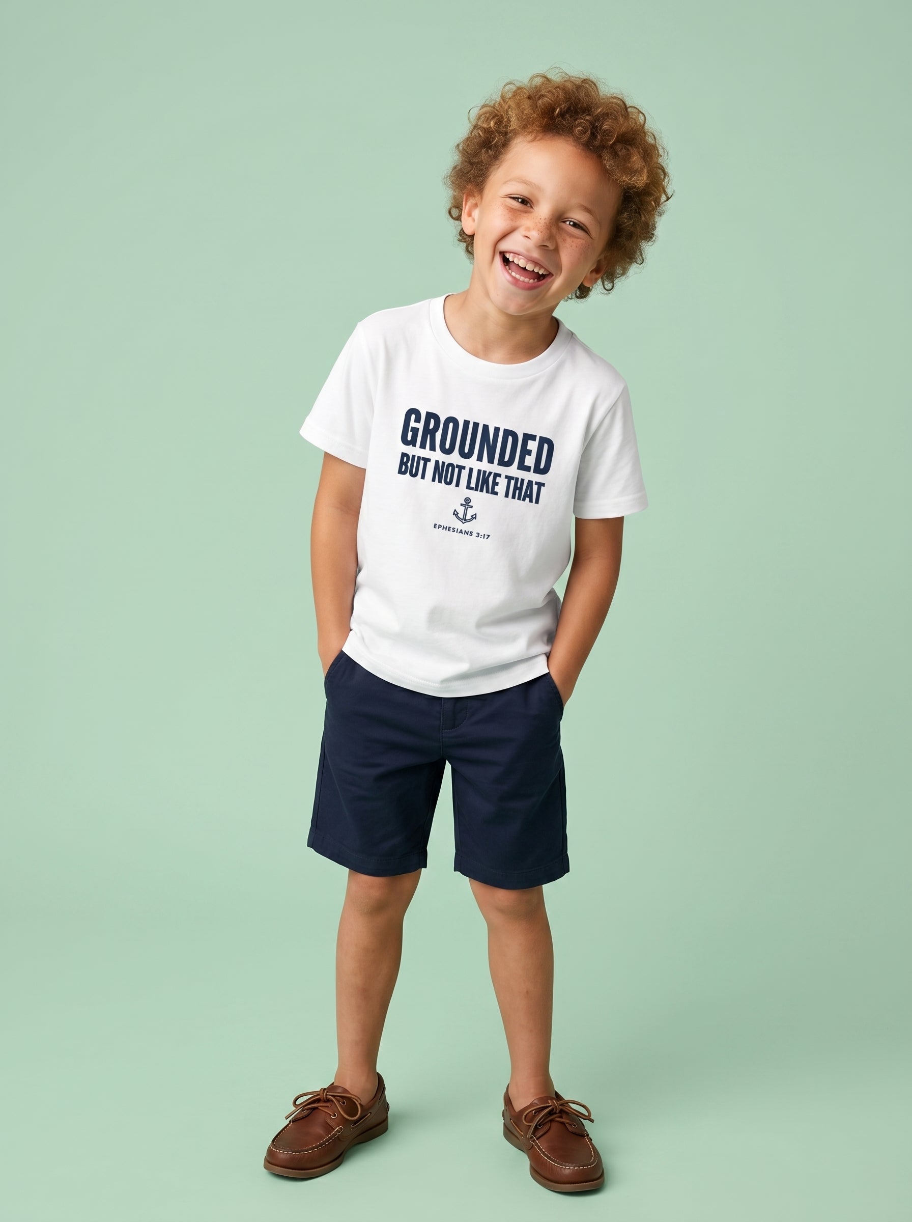 'Grounded' - 'Ephesians 3:17' Kids Tee