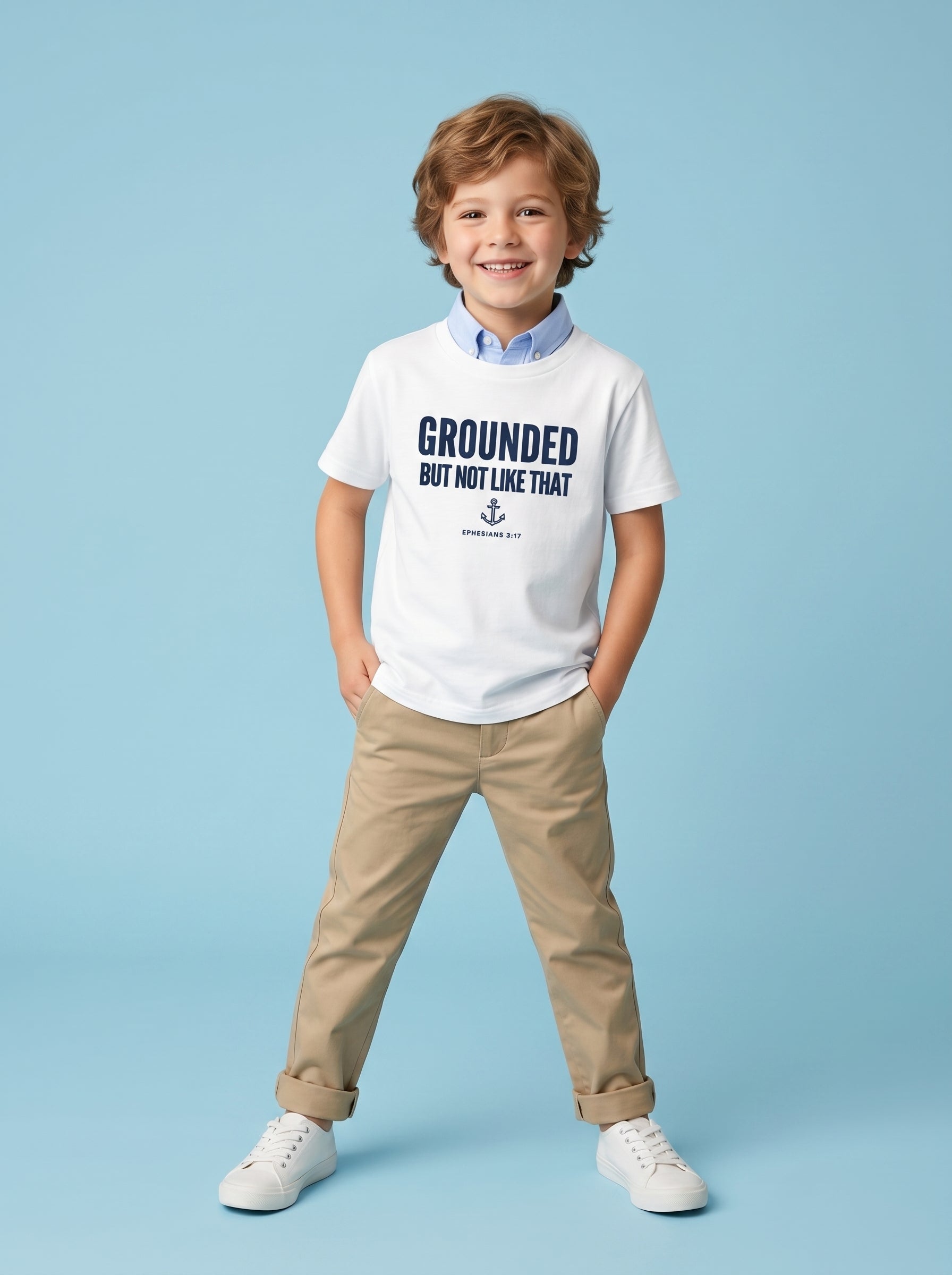 'Grounded' - 'Ephesians 3:17' Kids Tee