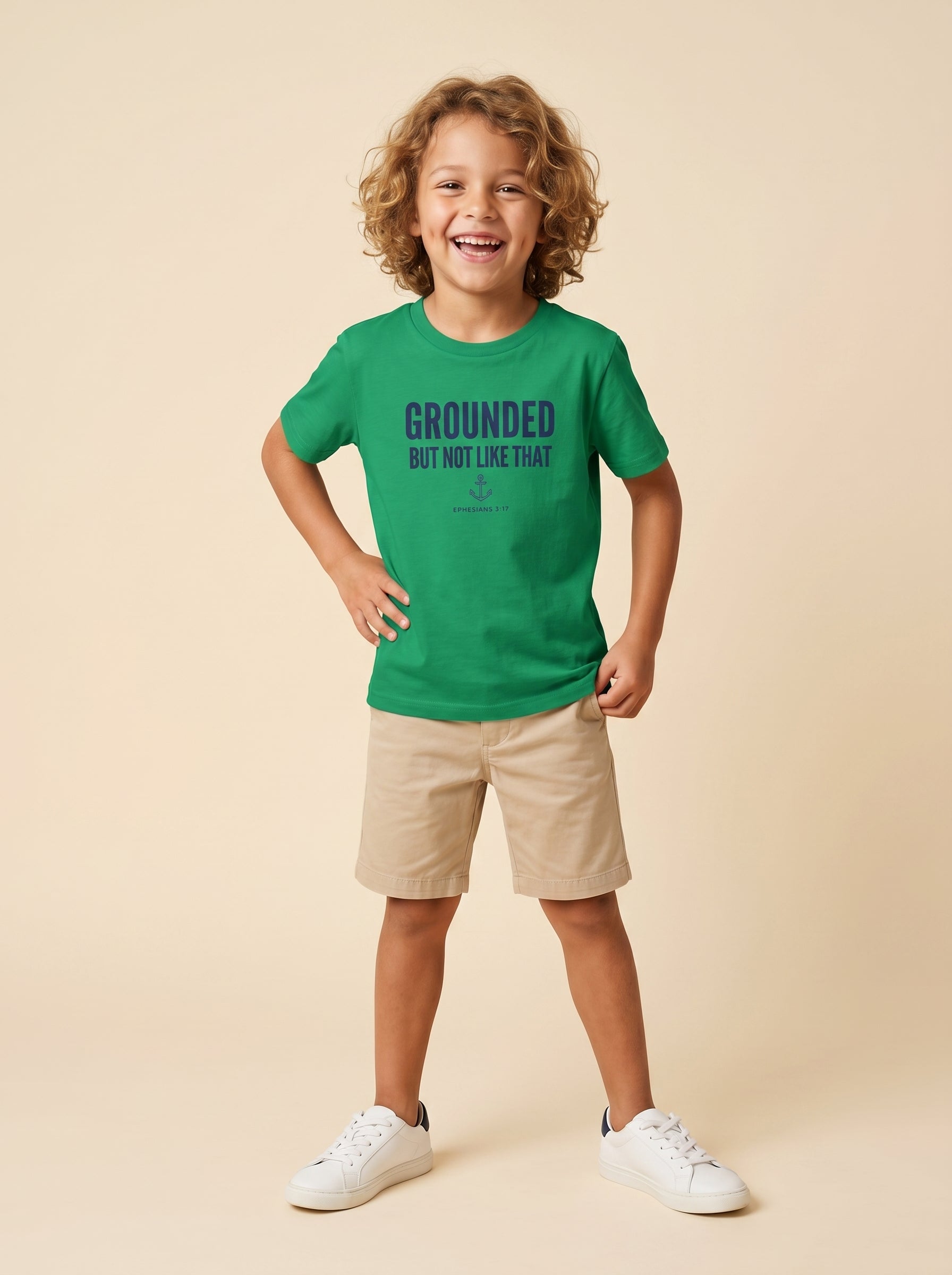 'Grounded' - 'Ephesians 3:17' Kids Tee