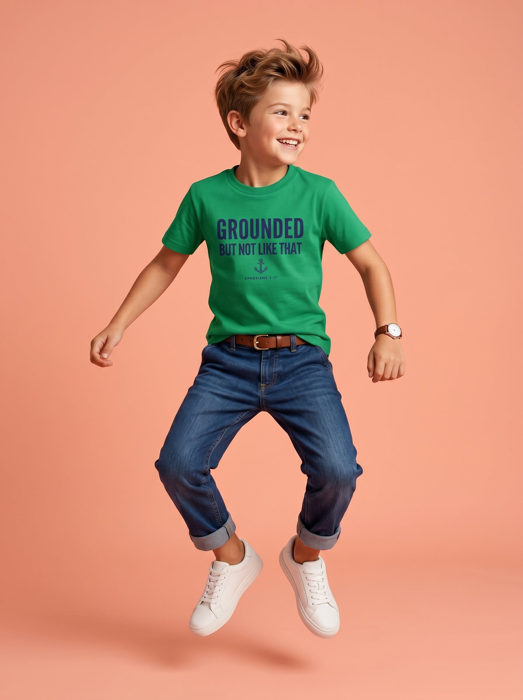 'Grounded' - 'Ephesians 3:17' Kids Tee