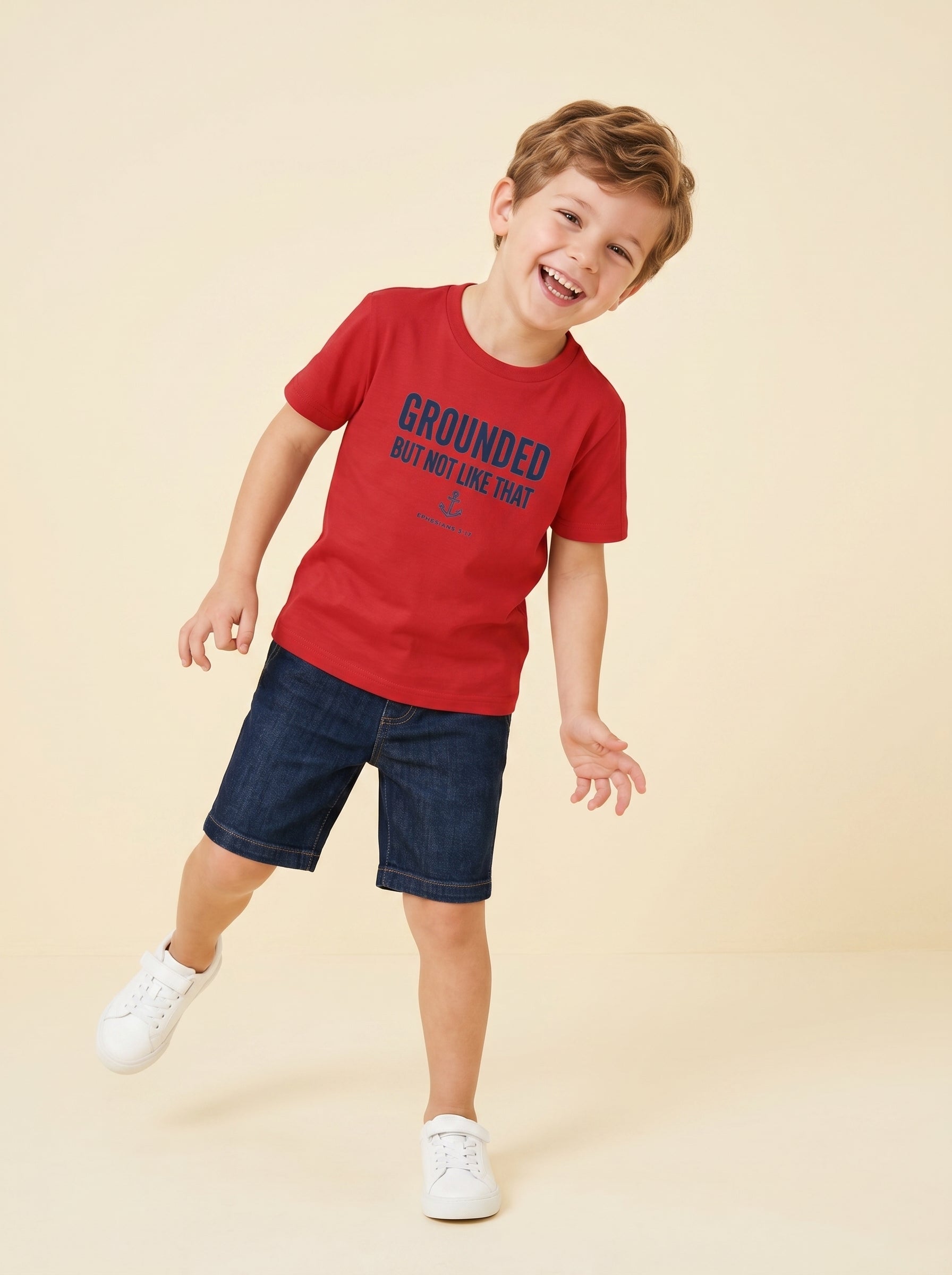 'Grounded' - 'Ephesians 3:17' Kids Tee