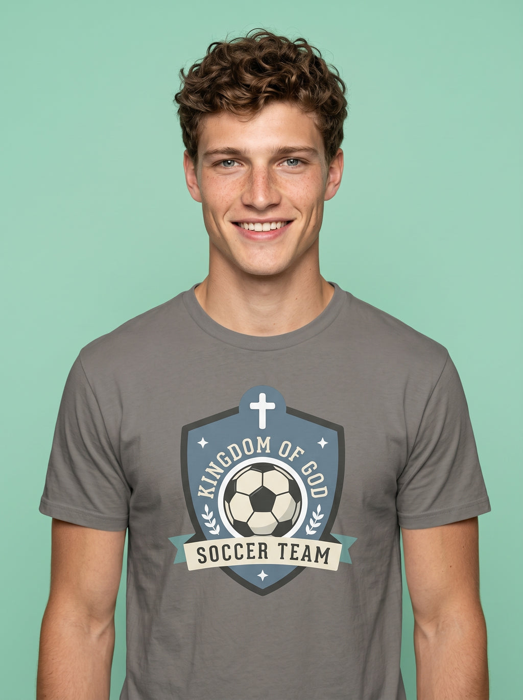 'Kingdom of God' - 'Soccer Team' Mens CVC Jersey Tee