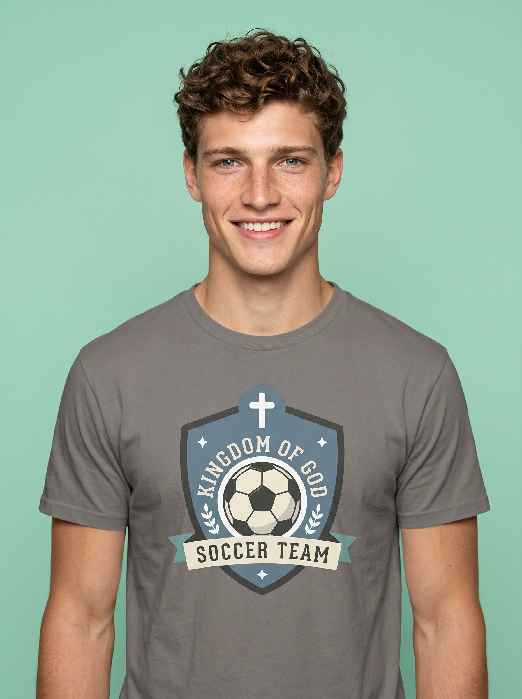 'Kingdom of God' - 'Soccer Team' Mens CVC Jersey Tee